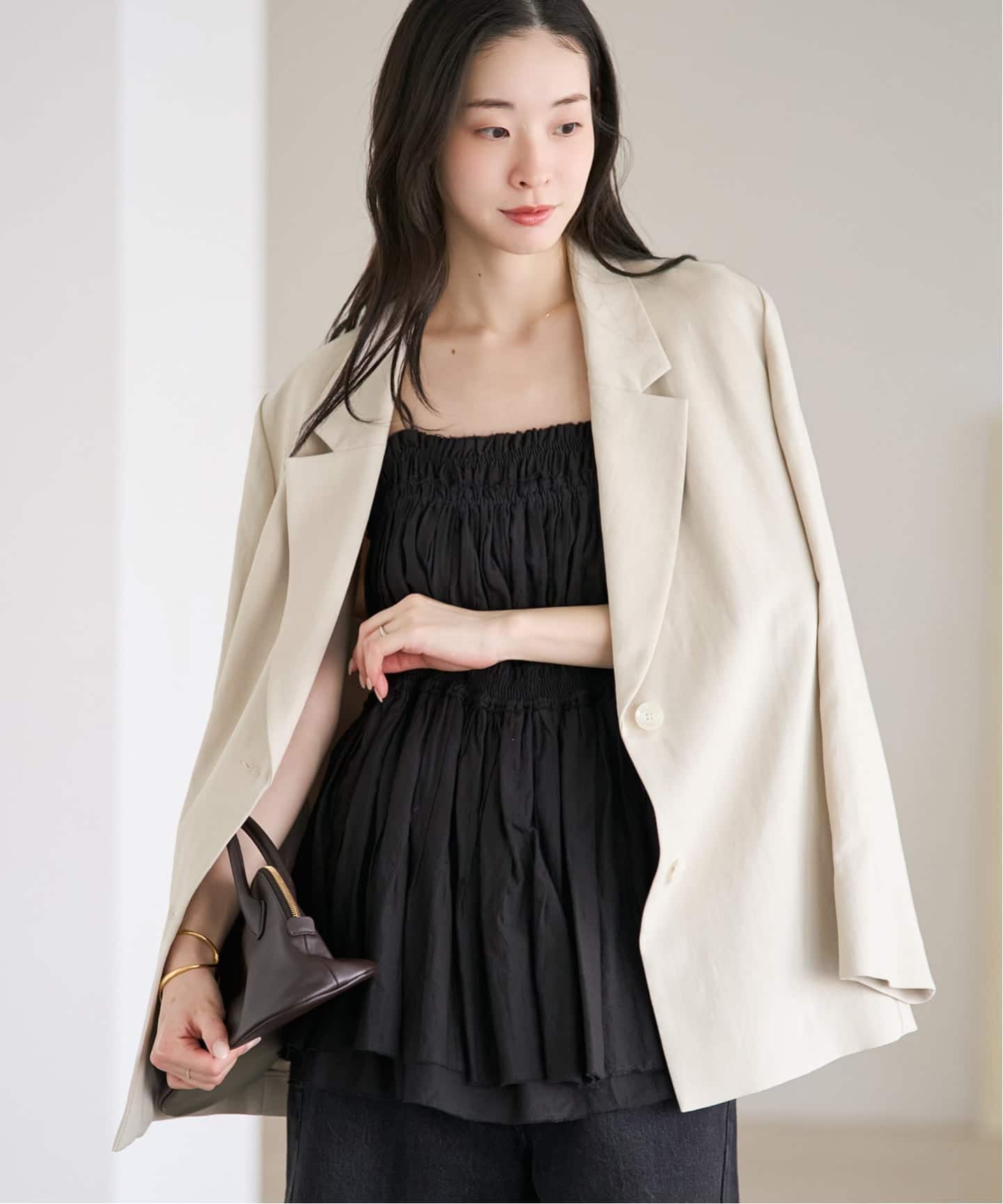 予約》sandy linen 混 ジャケット（テーラードジャケット）｜Plage