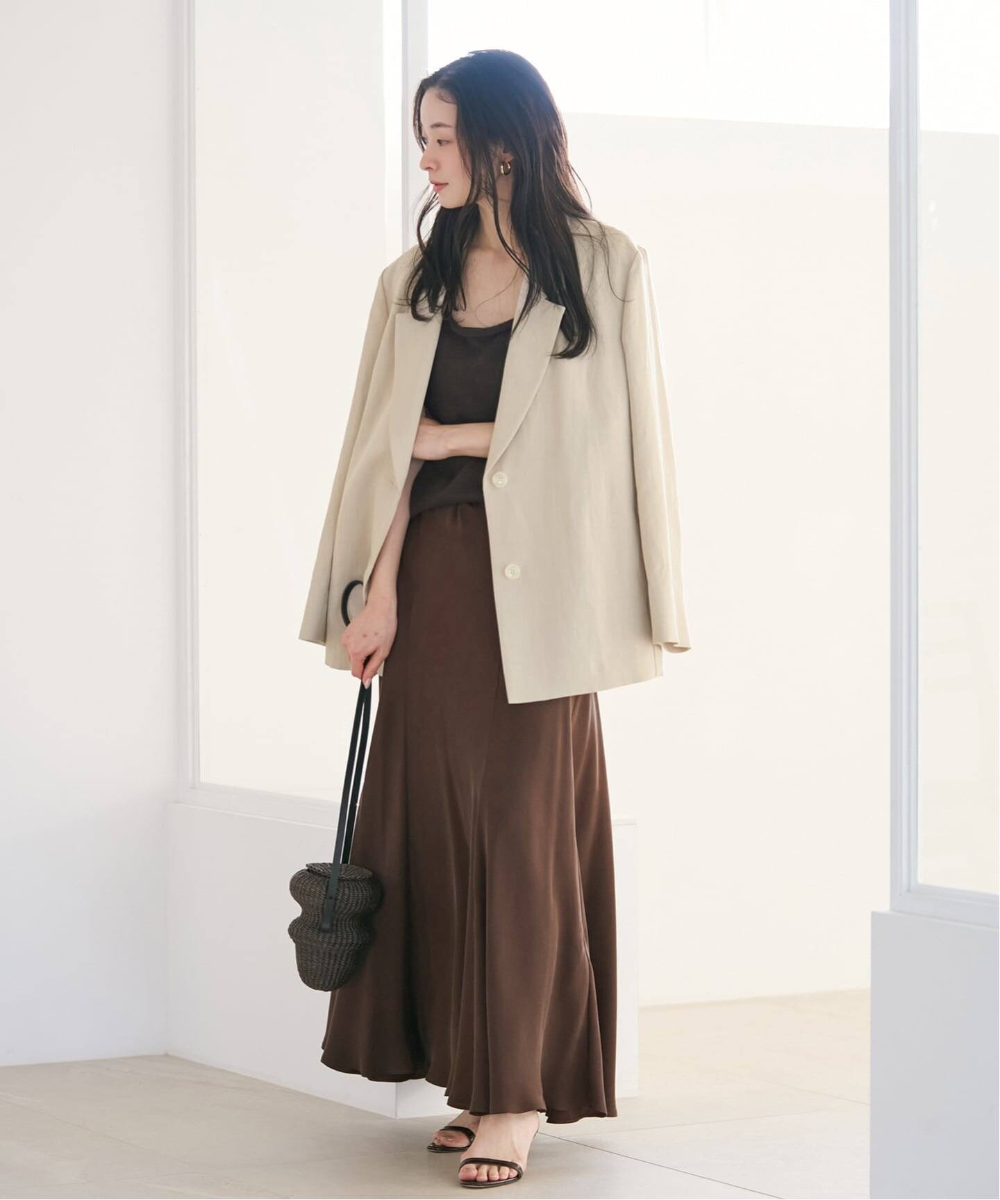 予約》sandy linen 混 ジャケット（テーラードジャケット）｜Plage