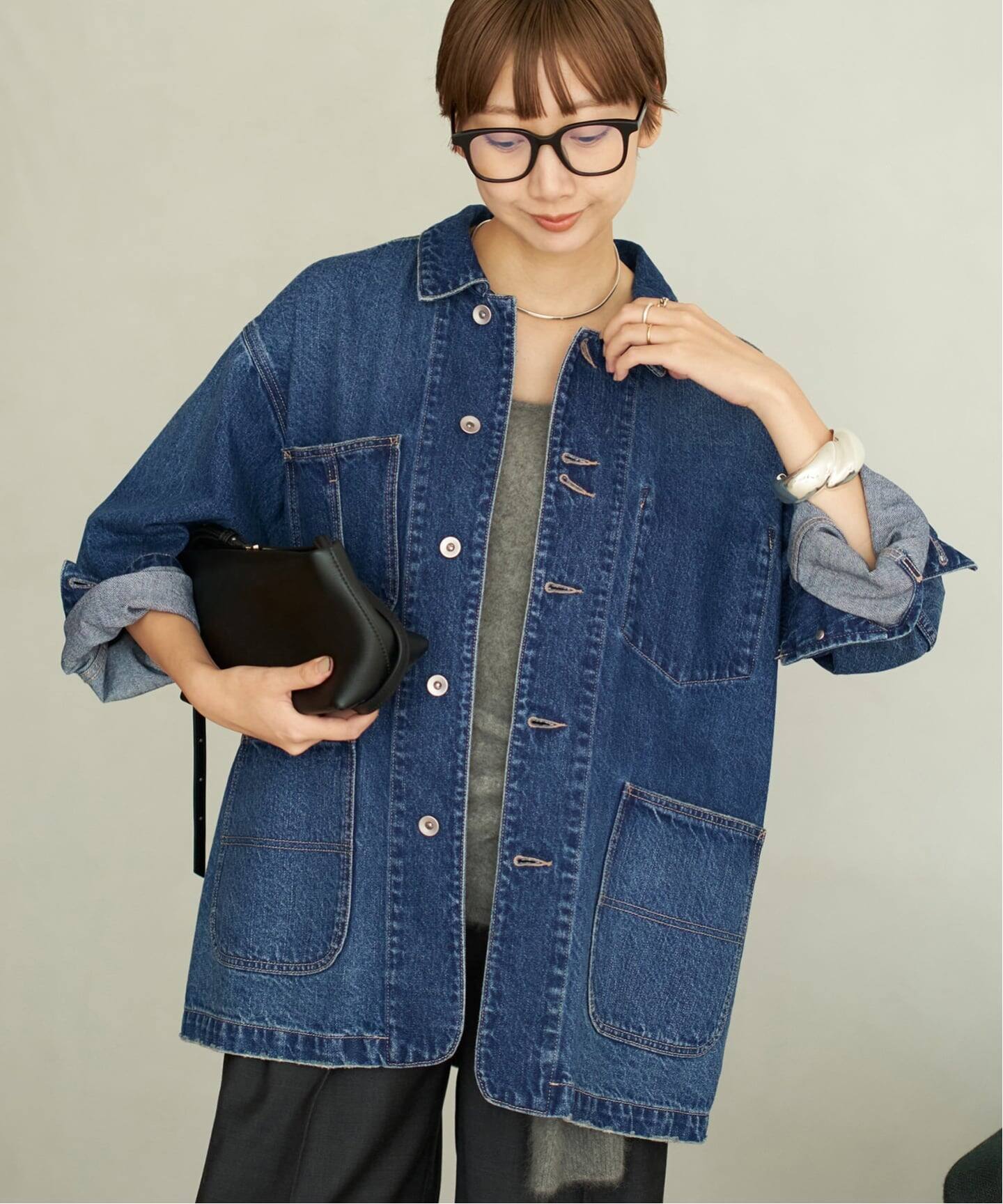 一部カラーWEB限定追加》coverall（デニムジャケット）｜Plage