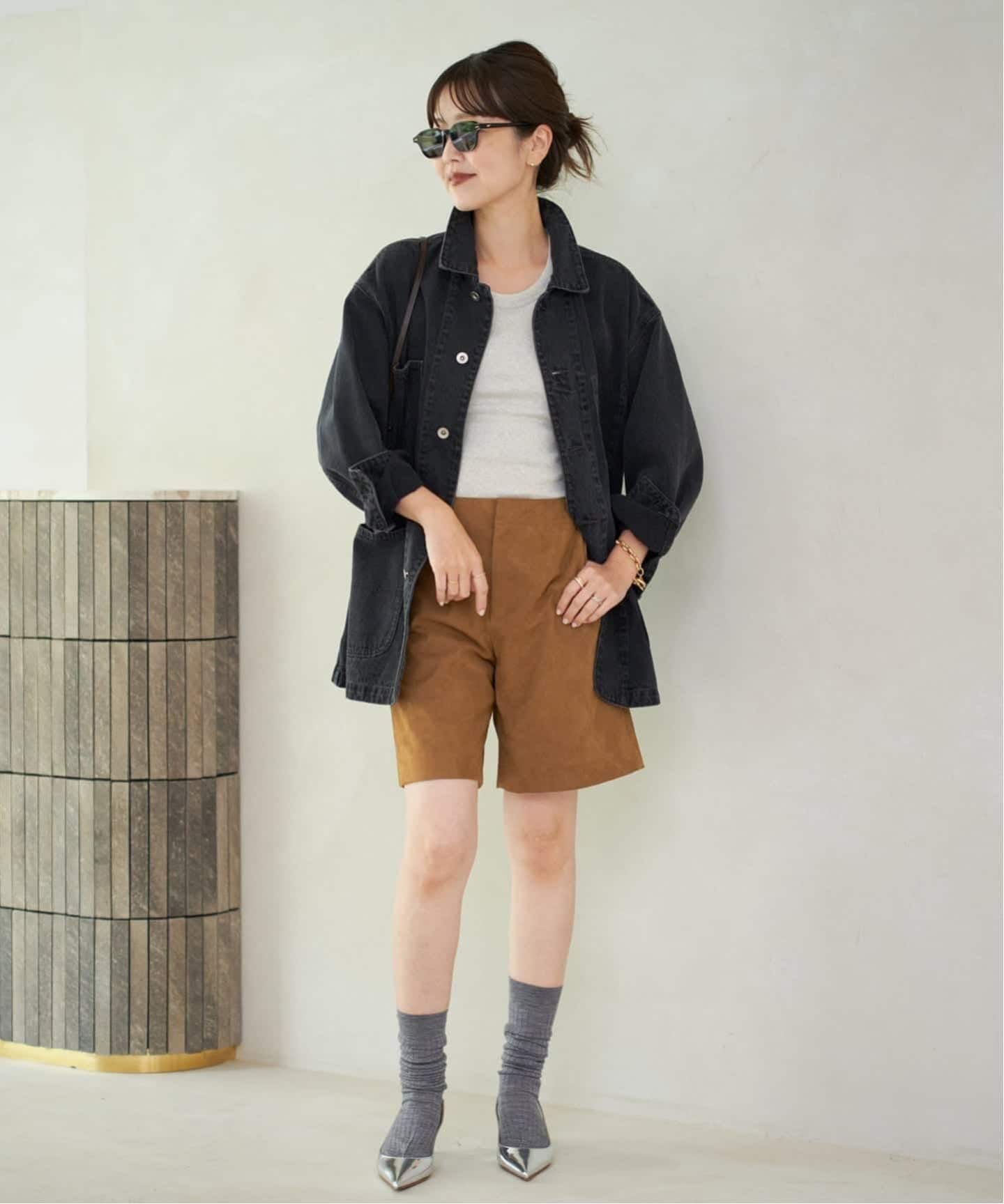 Plage coverall 3 カラー ブラック サイズ36 追加予約》coverall 3（デニムジャケット）｜Plage（プラージュ）の