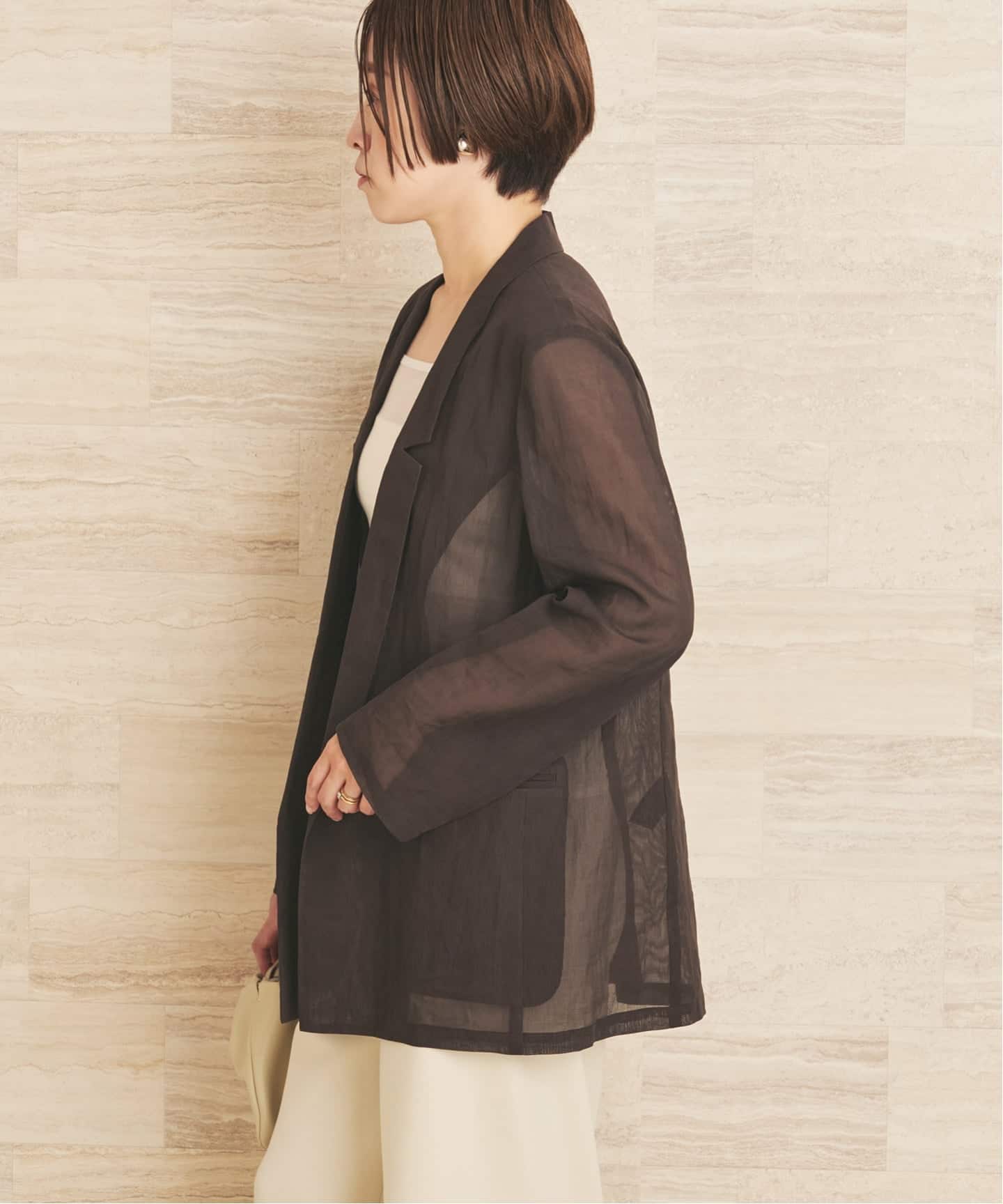 organic cotton sheer ジャケット（その他ジャケット・スーツ）｜Plage