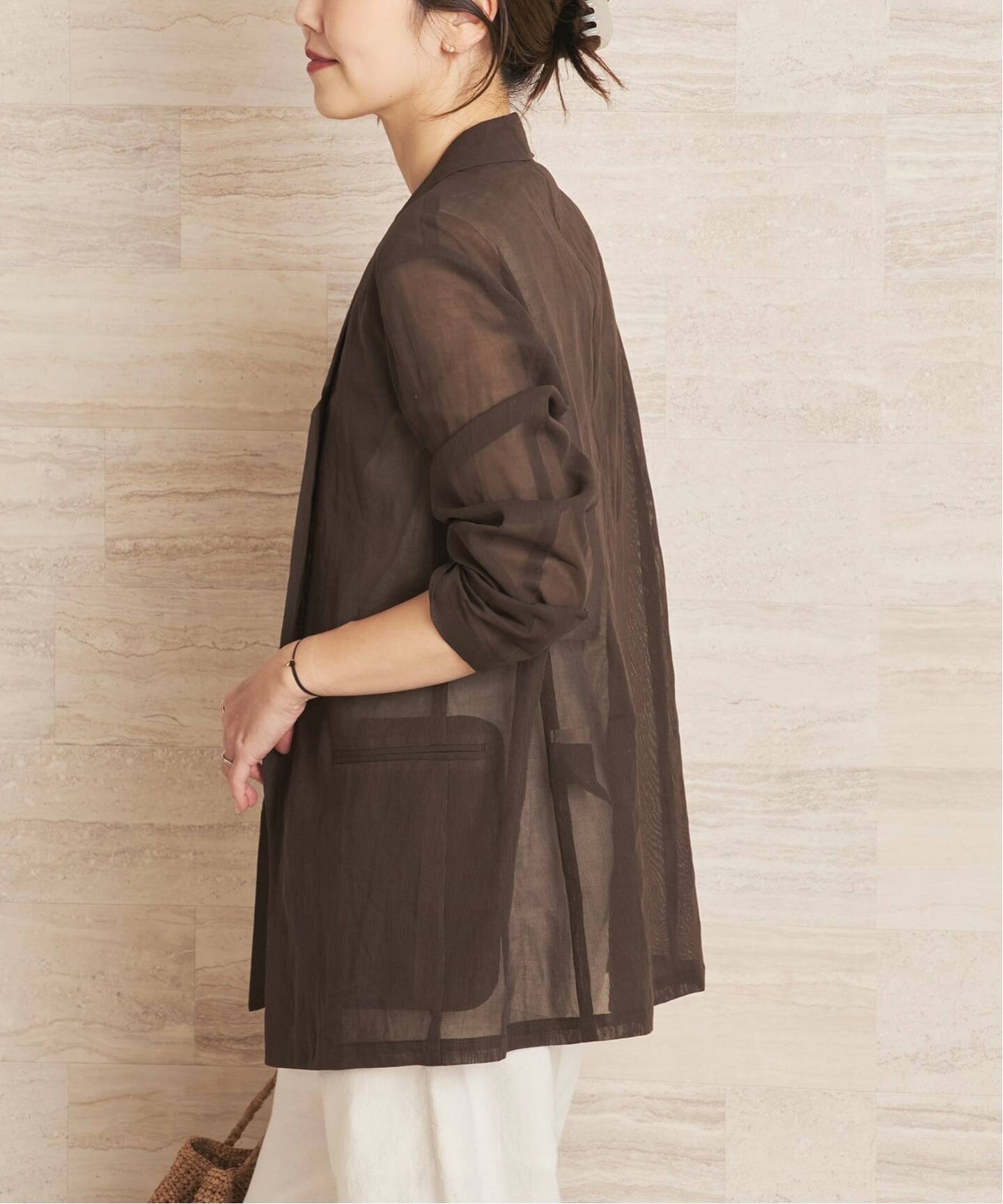 新品　plage sheer jacket ブラック36 organic cotton sheer ジャケット（その他ジャケット・スーツ）｜Plage