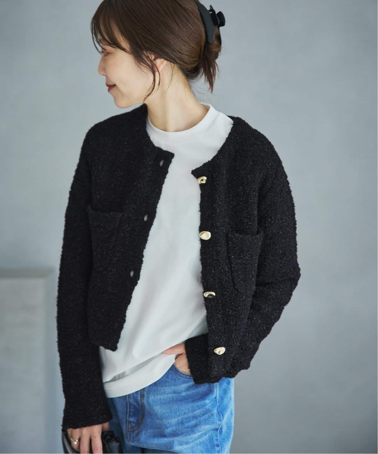 プラージュ　ニットジャケット 予約》TWEED ニットジャケット（その他ジャケット・スーツ）｜Plage