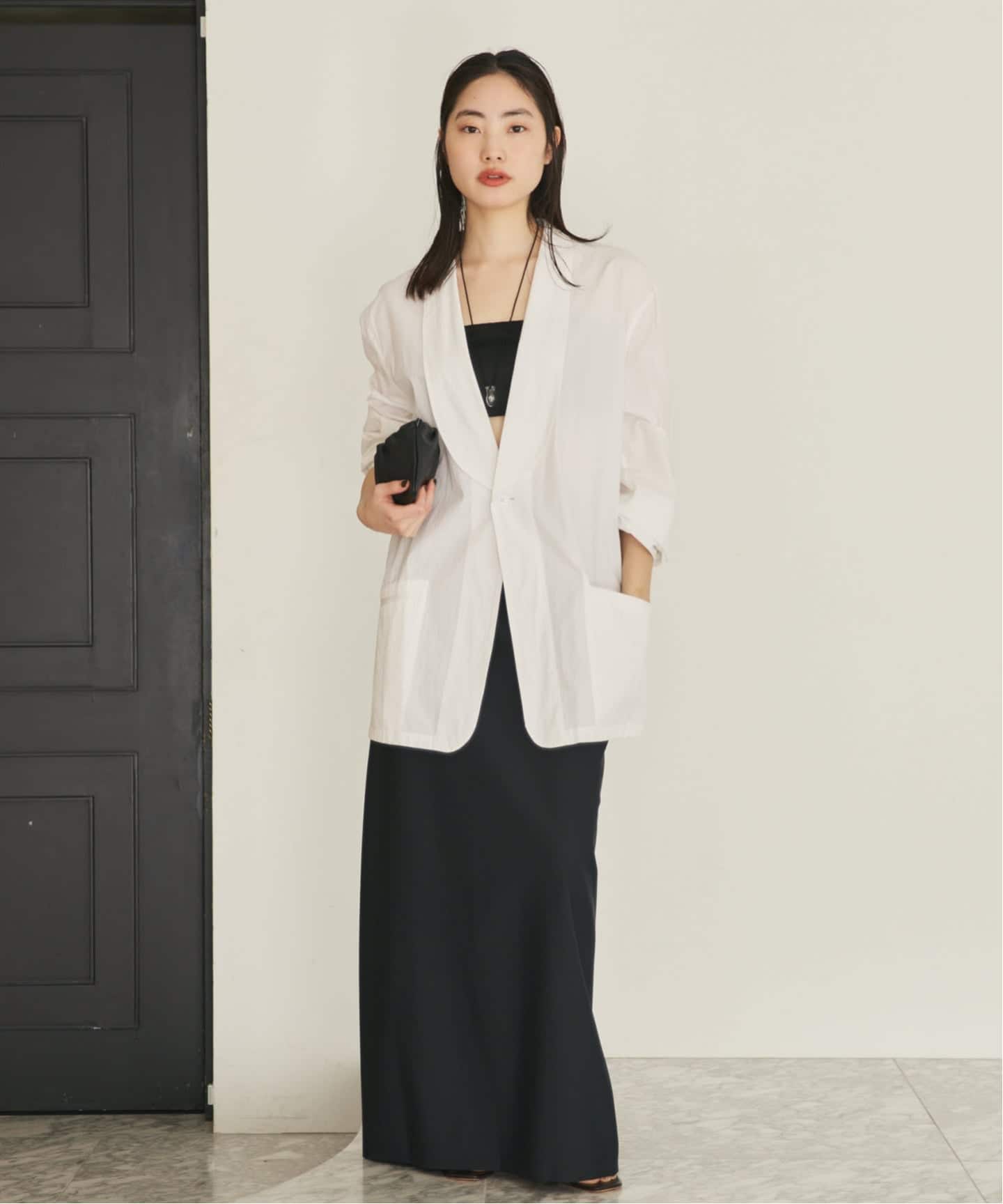 博多店・WEB限定予約》SEEALL / シーオール OVERSIZED SHAWL COLLAR