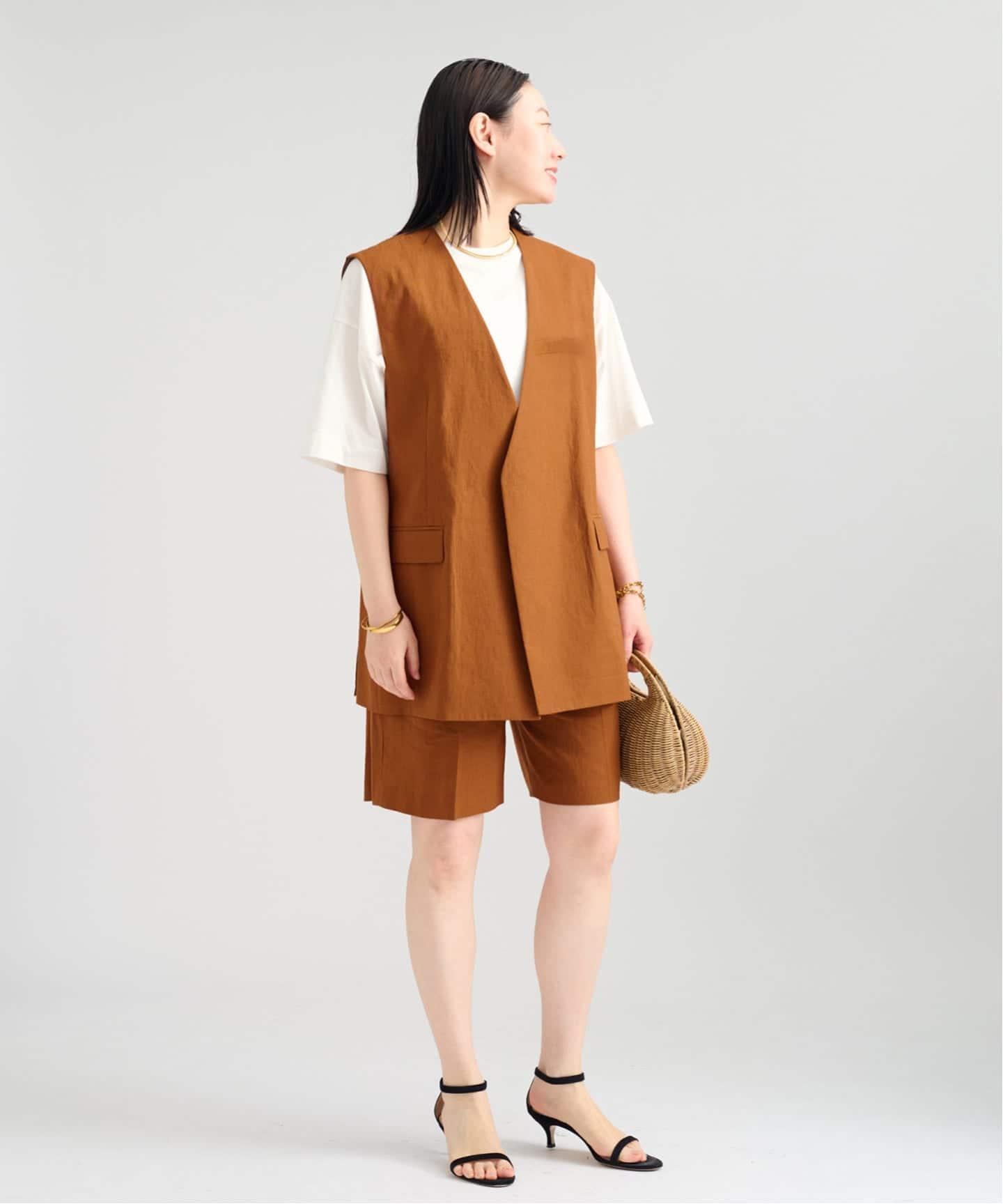 Clean Linen ベスト（ジレ）｜VERMEIL par iena（ヴェルメイユ パー