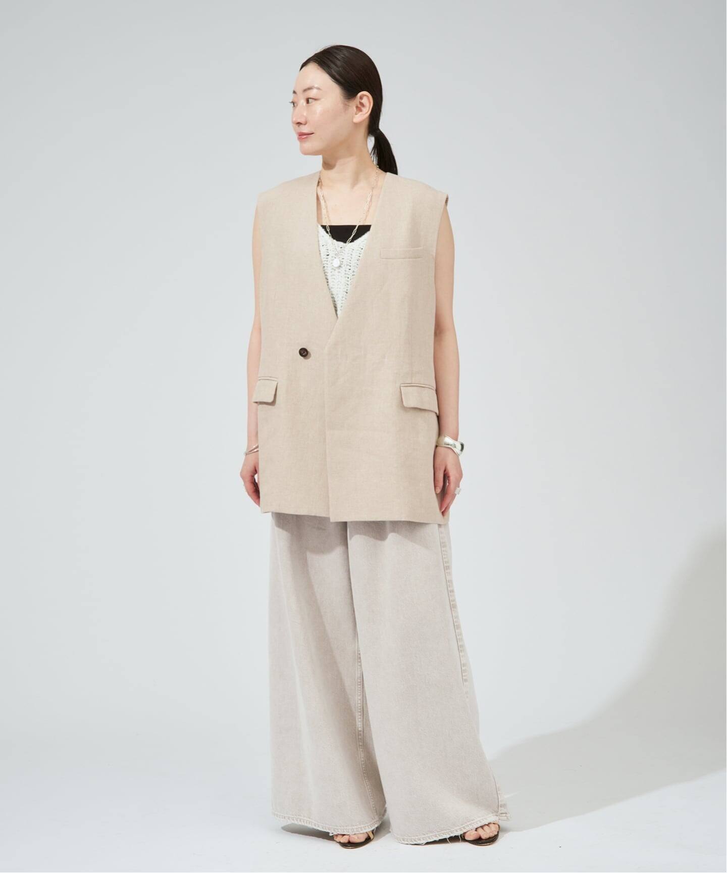 Clean Linen ベスト（ジレ）｜VERMEIL par iena（ヴェルメイユ パー