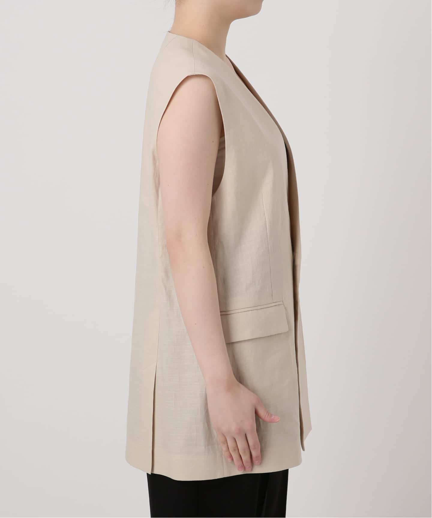 予約》Clean Linen ベスト（ジレ）｜VERMEIL par iena（ヴェルメイユ