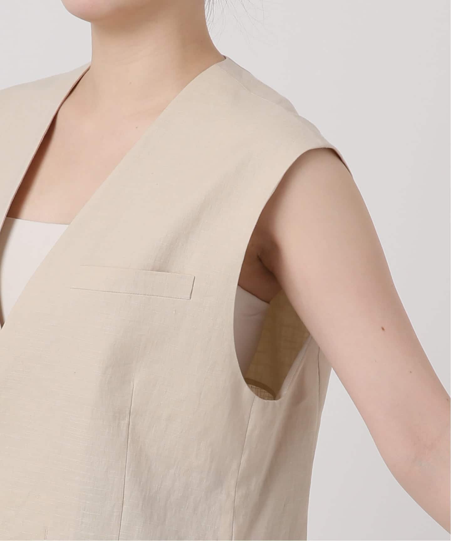 予約》Clean Linen ベスト（ジレ）｜VERMEIL par iena（ヴェルメイユ