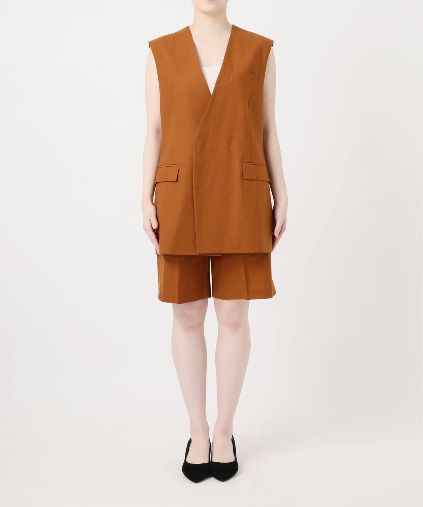 予約》Clean Linen ベスト（ジレ）｜VERMEIL par iena（ヴェルメイユ