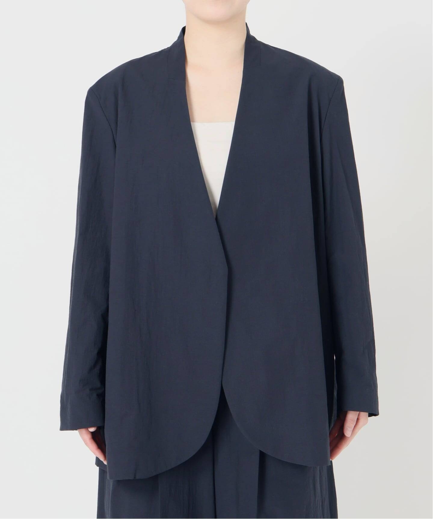 手洗い可》Dry Touch Collarless ジャケット（ノーカラージャケット