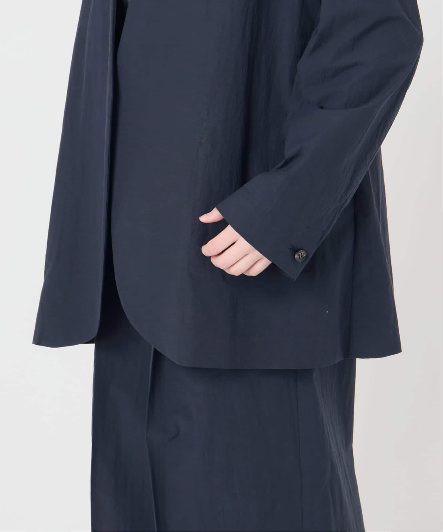 手洗い可》Dry Touch Collarless ジャケット（ノーカラージャケット