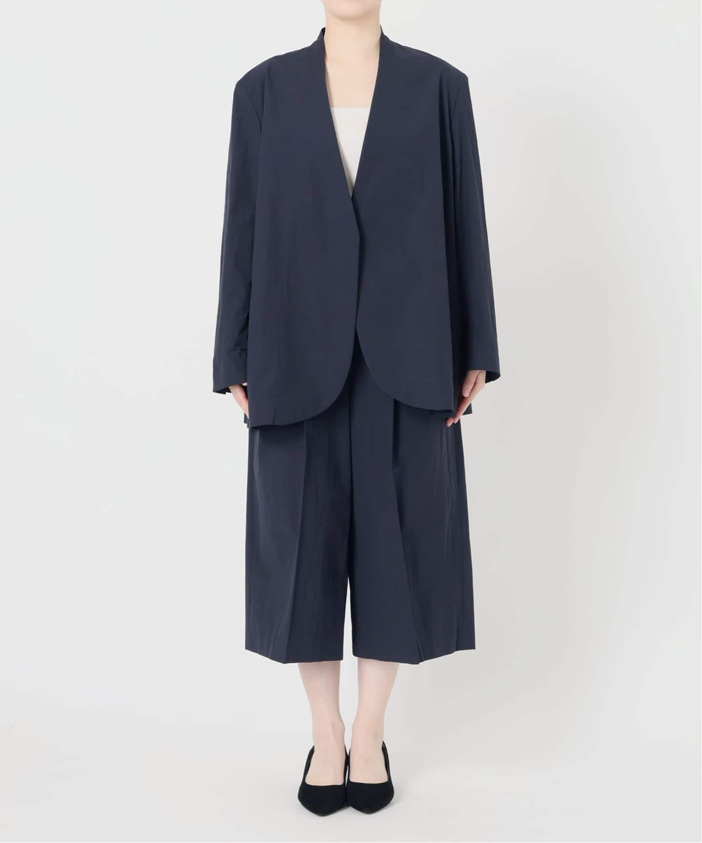 手洗い可》Dry Touch Collarless ジャケット(ノーカラージャケット 手洗い可》Dry Touch Collarless ジャケット(ノーカラージャケット