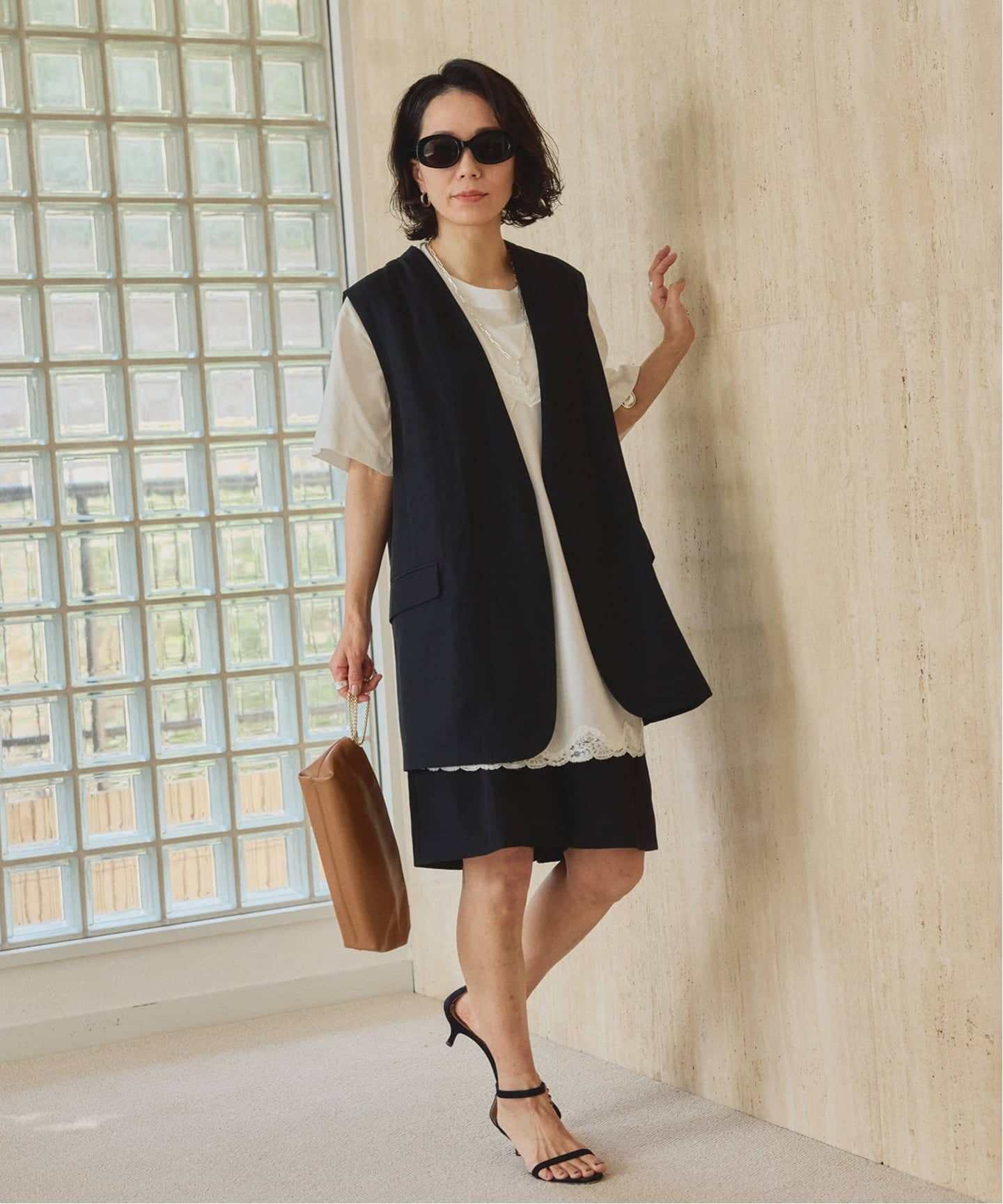 セットアップ可》Cool Touch リネンジレ（ジレ）｜VERMEIL par iena