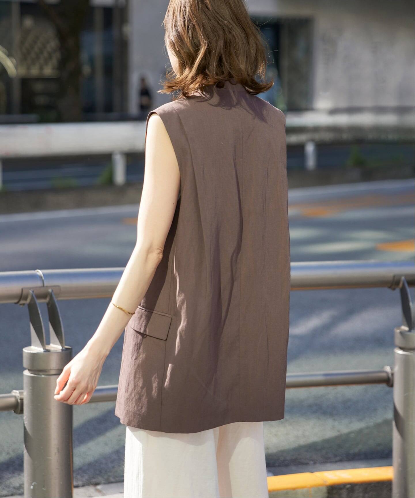 セットアップ可》Cool Touch リネンジレ（ジレ）｜VERMEIL par iena