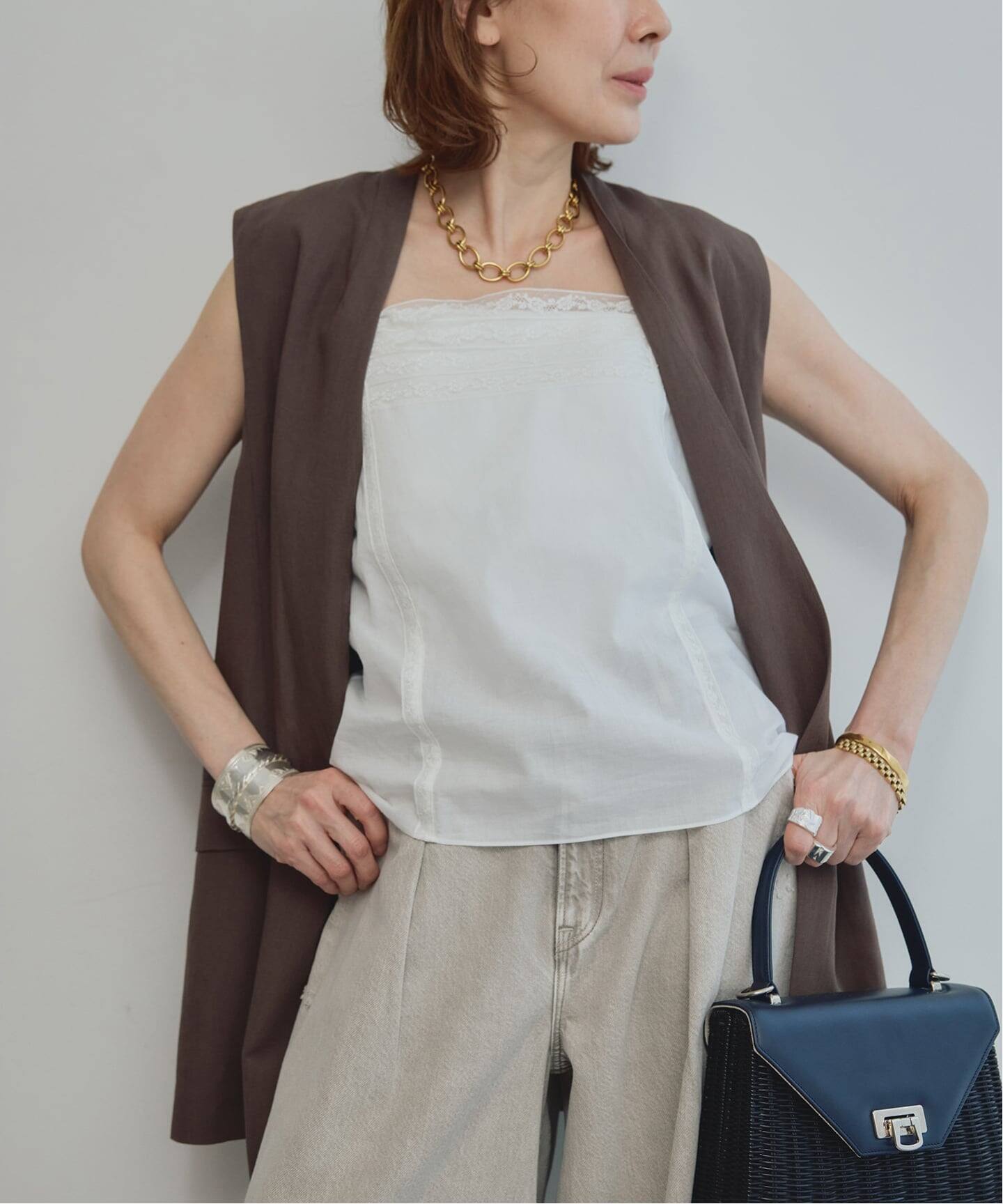 セットアップ可》Cool Touch リネンジレ（ジレ）｜VERMEIL par iena