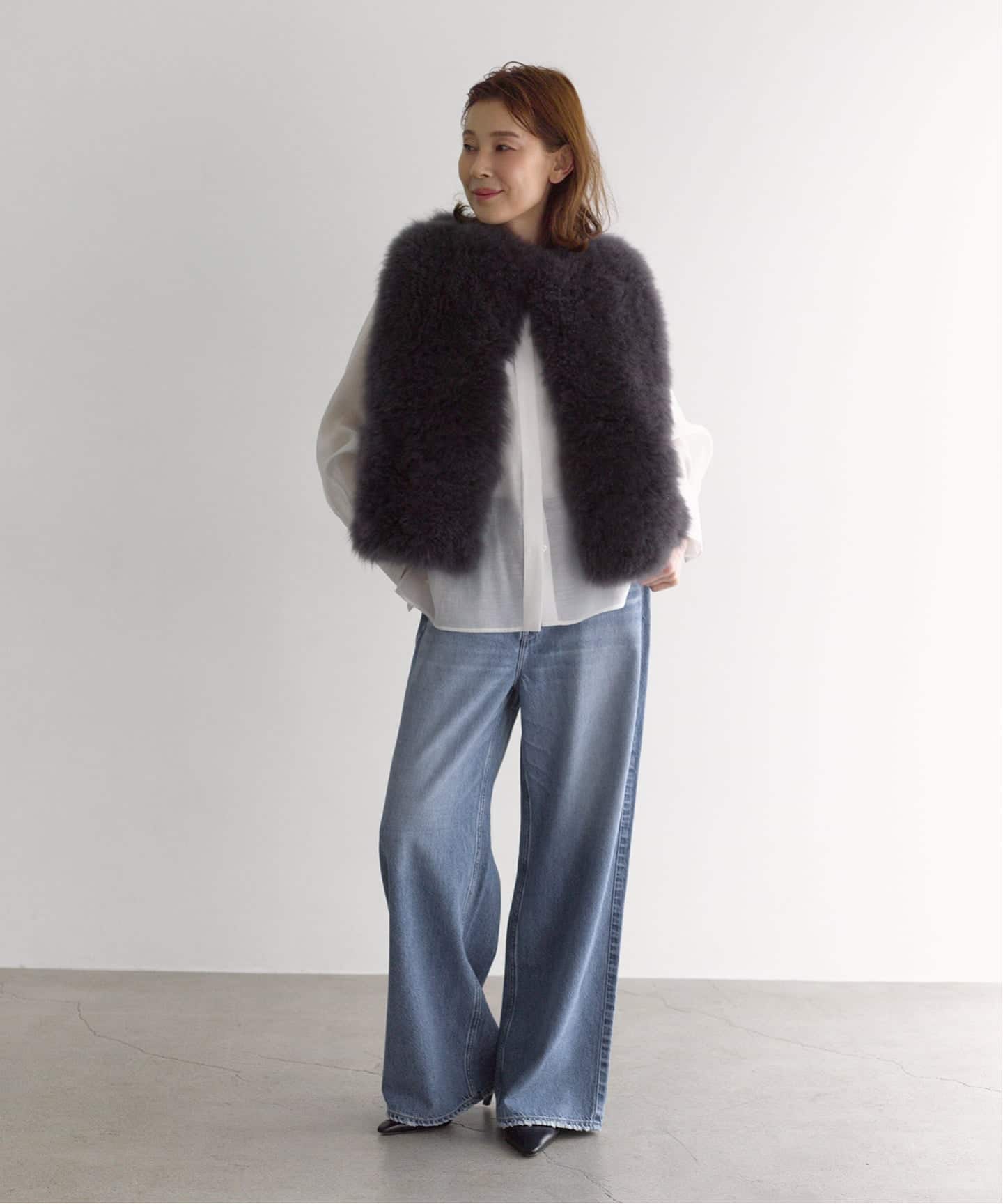 予約》Cashmere Fur gilet（ジレ）｜VERMEIL par iena（ヴェルメイユ