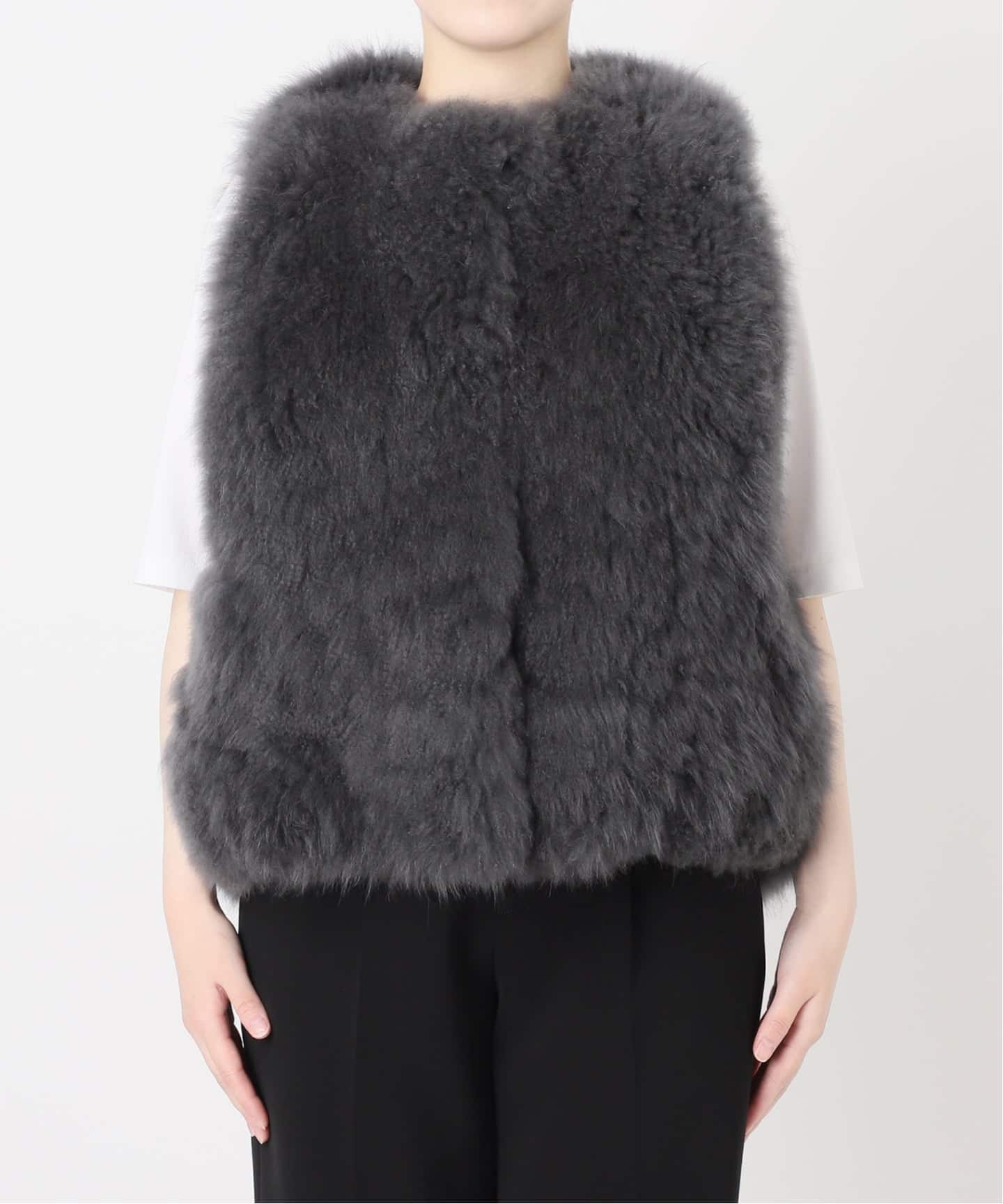 予約》Cashmere Fur gilet（ジレ）｜VERMEIL par iena（ヴェルメイユ