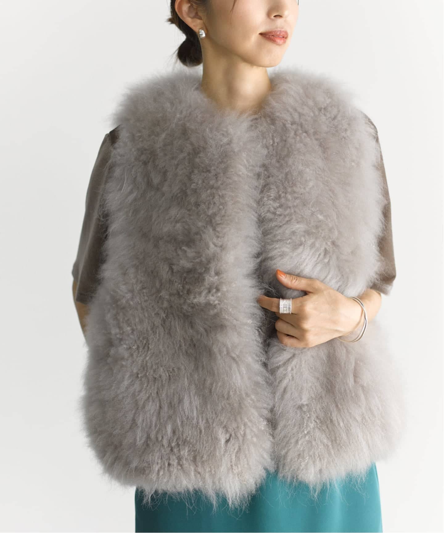 予約》Cashmere Fur gilet（ジレ）｜VERMEIL par iena（ヴェルメイユ