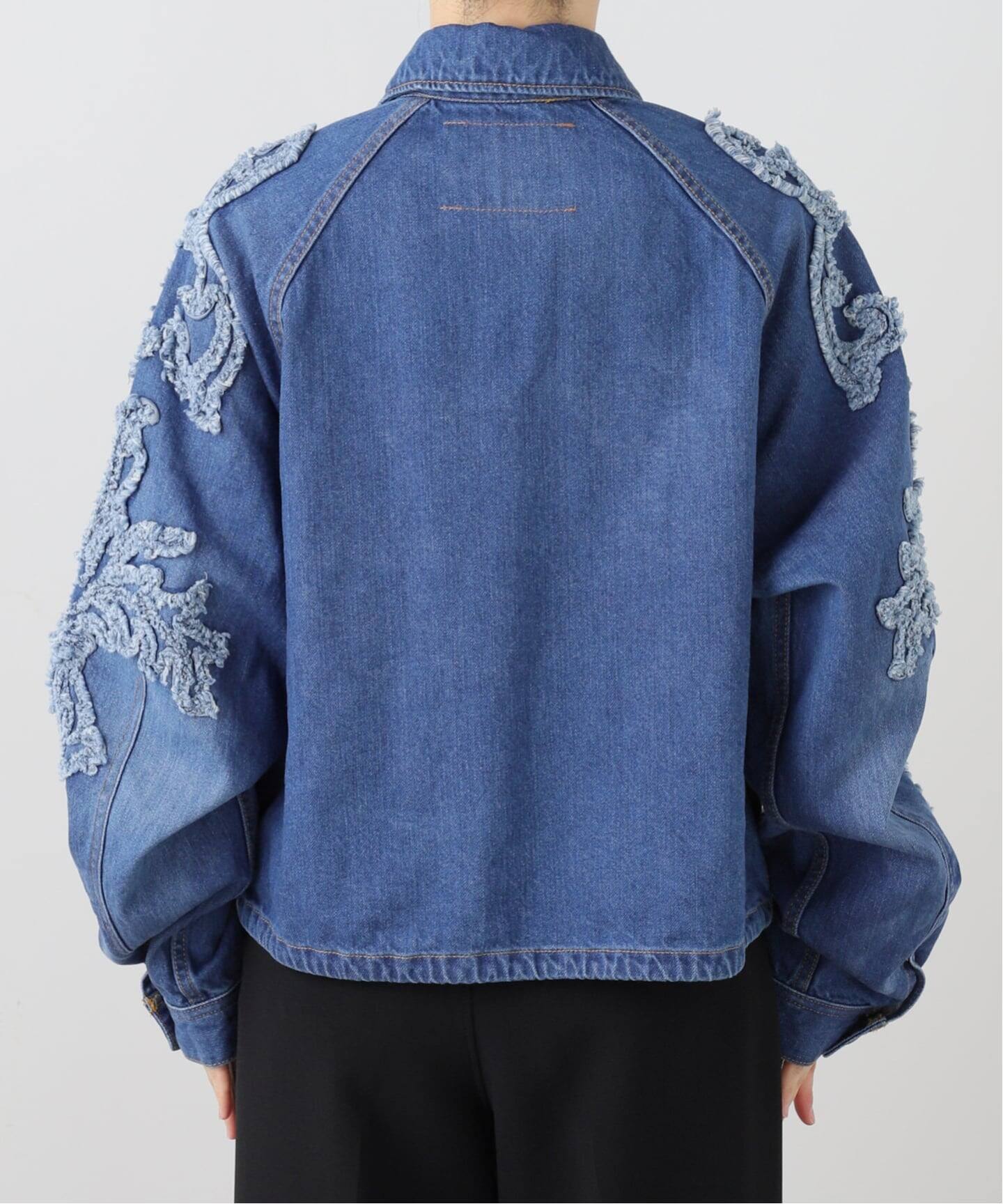 TAAKK SCULPTURAL EMBROIDERY DENIMBLOUSON TA26SS-BL030：デニム