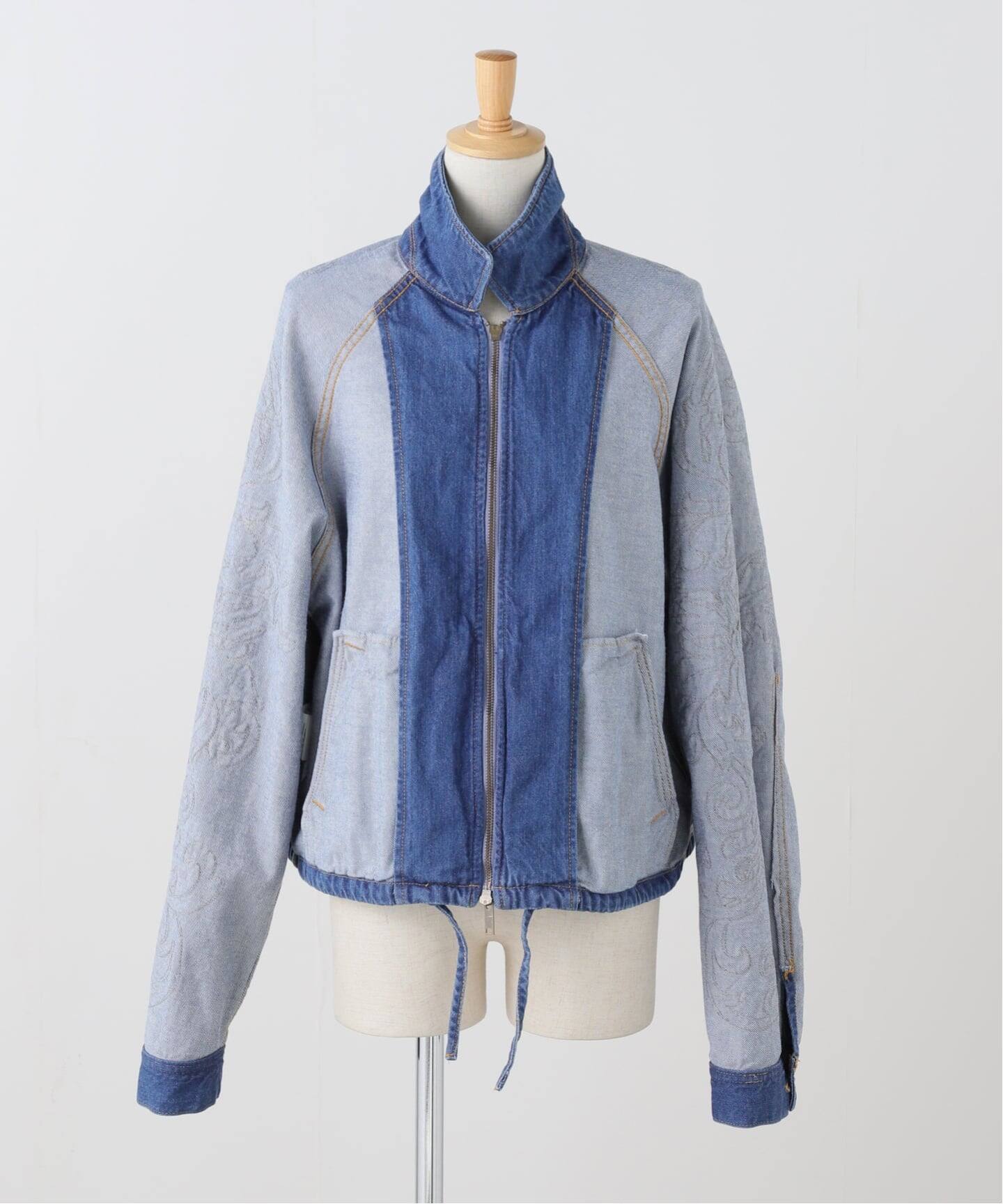 TAAKK SCULPTURAL EMBROIDERY DENIMBLOUSON TA26SS-BL030：デニム