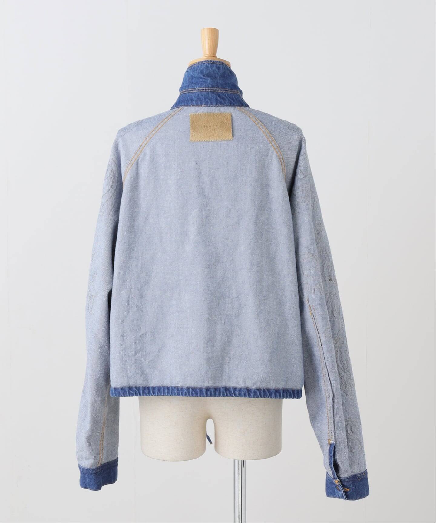 TAAKK SCULPTURAL EMBROIDERY DENIMBLOUSON TA26SS-BL030：デニム