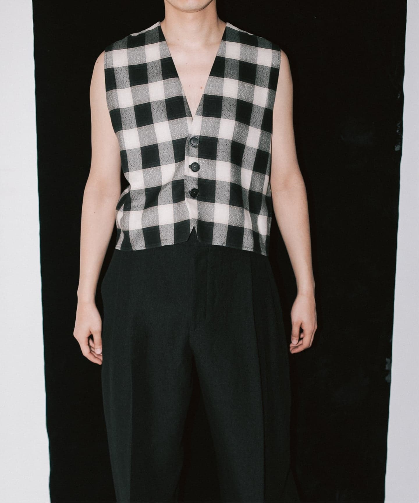 seya. SIWA VEST セヤ ベスト CRISTA SEYA / クリスタ セヤ】 BUTTON DOWN VEST（ベスト）｜L