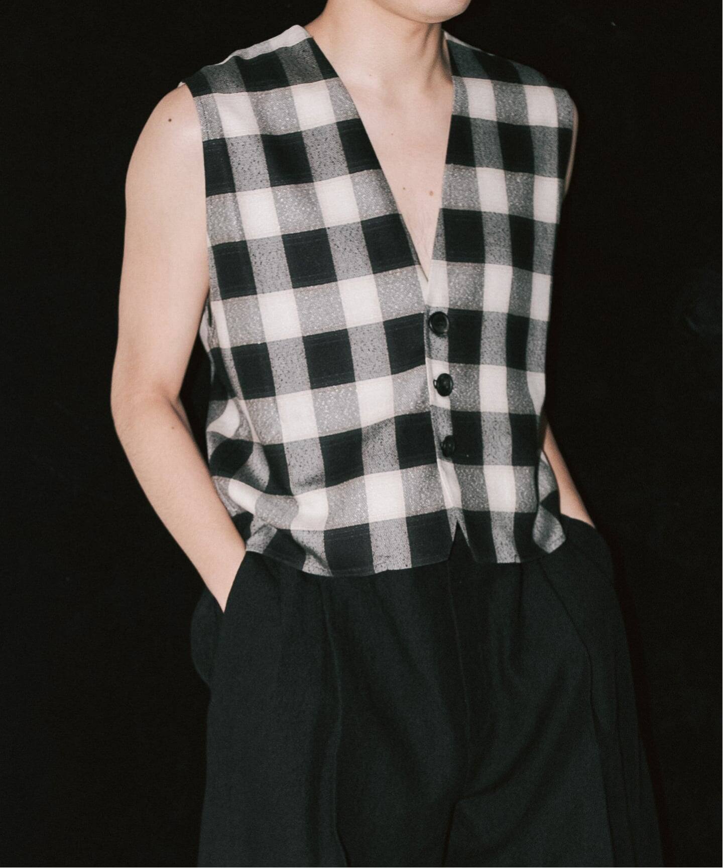 CRISTA SEYA / クリスタ セヤ】 BUTTON DOWN VEST（ベスト）｜L