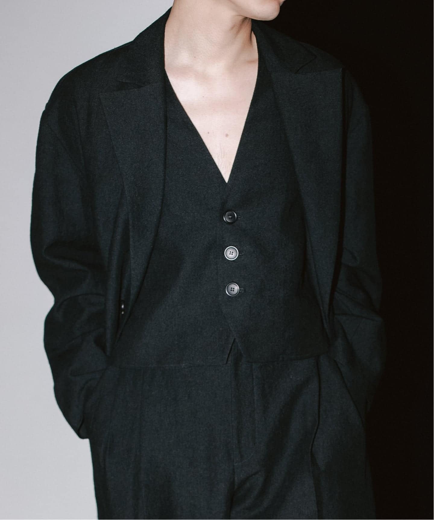 CRISTA SEYA / クリスタ セヤ】 BUTTON DOWN VEST（ベスト）｜L