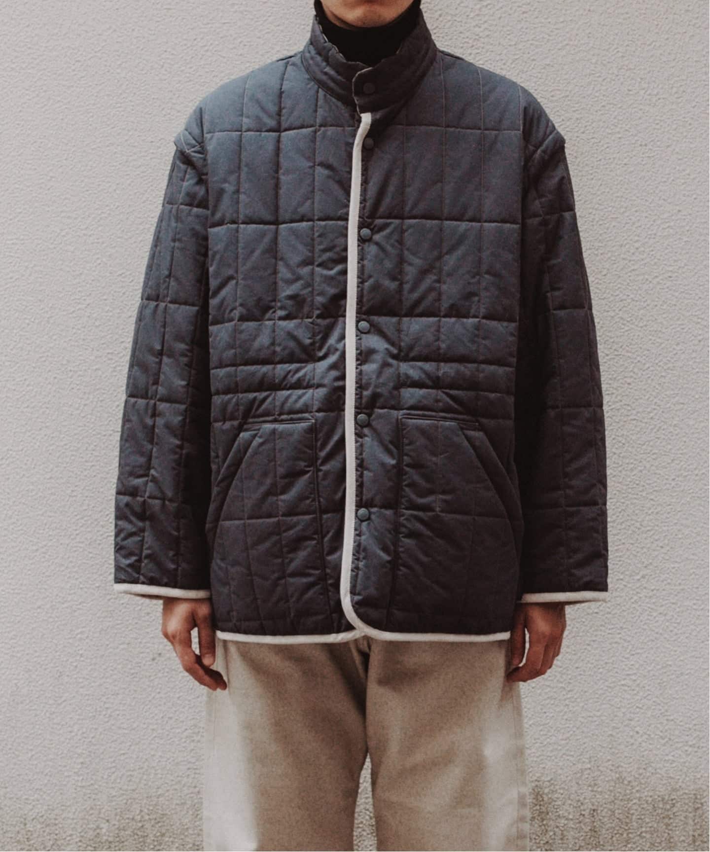LAVENHAM×CURRENTAGE別注 REVERSIBLE JKT（中綿・キルティング）｜L