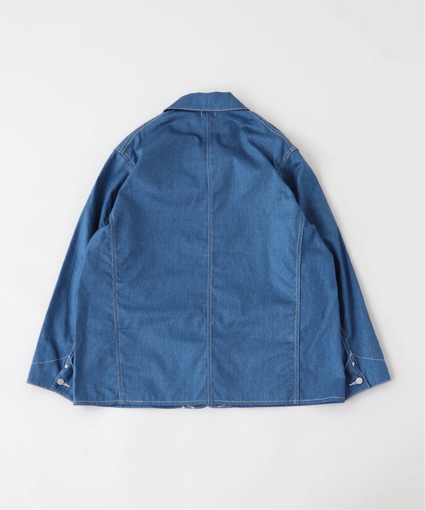 FOUNDOUR/ファウンダ】 PRINT DENIM COVERALL JACKET：デニム
