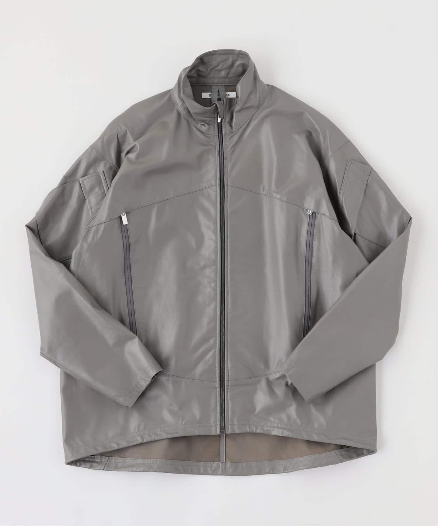 SEVEN BY SEVEN / セブンバイセブン】LEATHER WIND SHIRTS：レザー