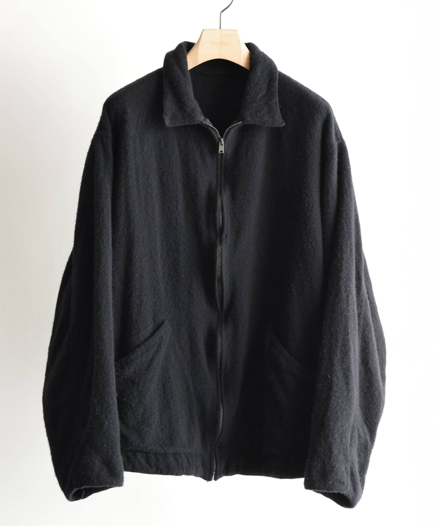 COMOLI /コモリ】シュクジュウウール ジップショートジャケット
