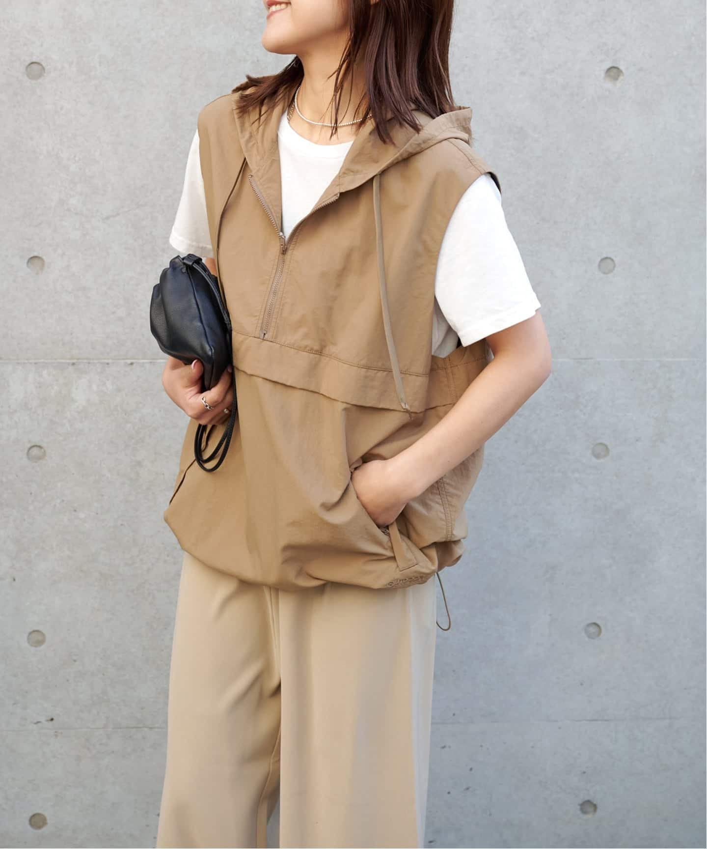 OUTDOOR PRODUCTS アノラックベスト　ベージュ アノラックベスト（ベスト）｜OUTDOOR PRODUCTS（アウトドアプロダクツ