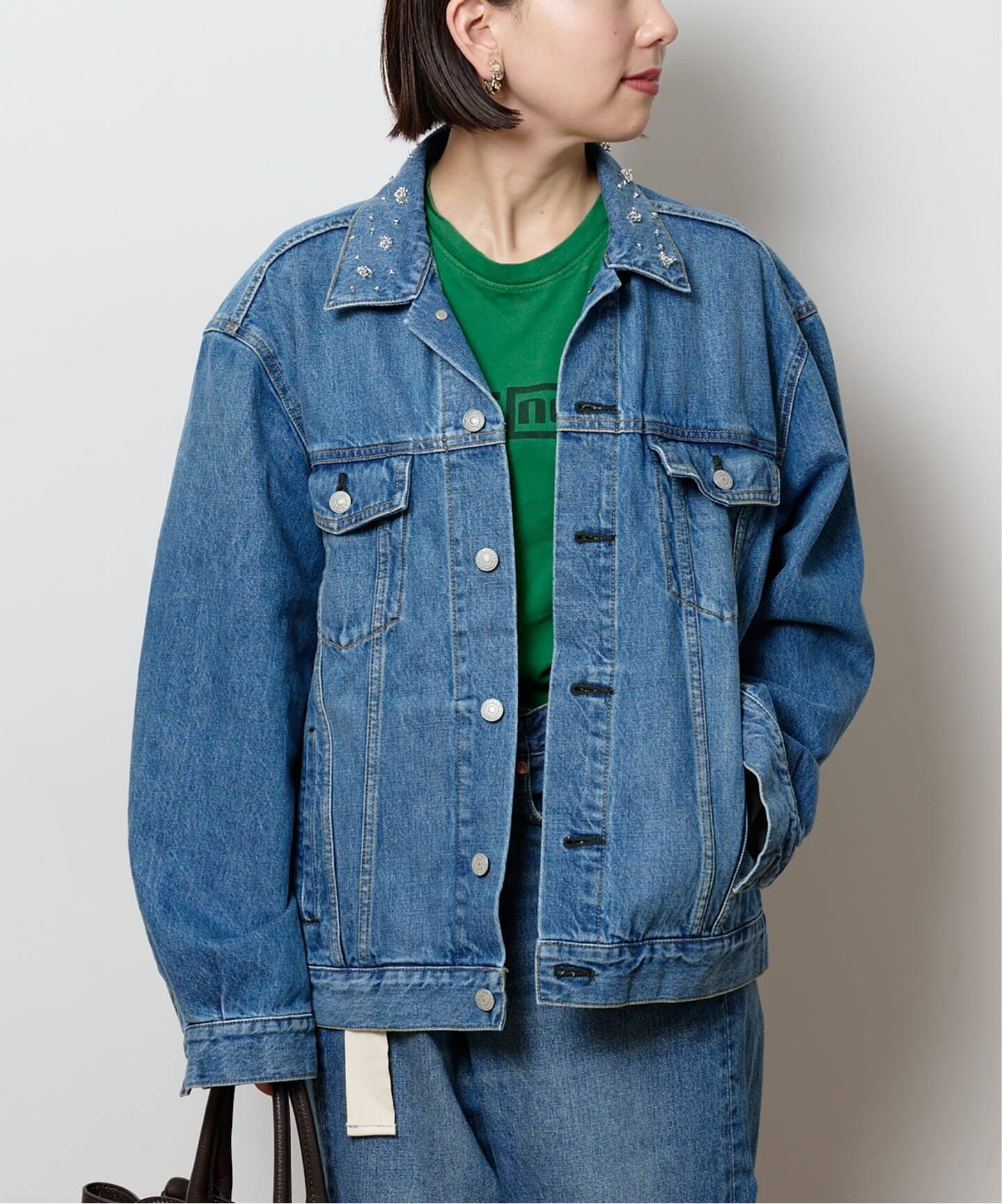 予約》ビーズカラーデニムジャケット（デニムジャケット）｜Bonum