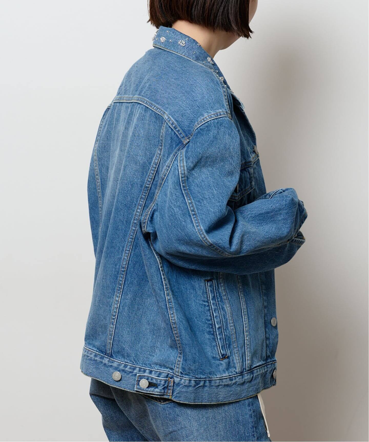 予約》ビーズカラーデニムジャケット（デニムジャケット）｜Bonum