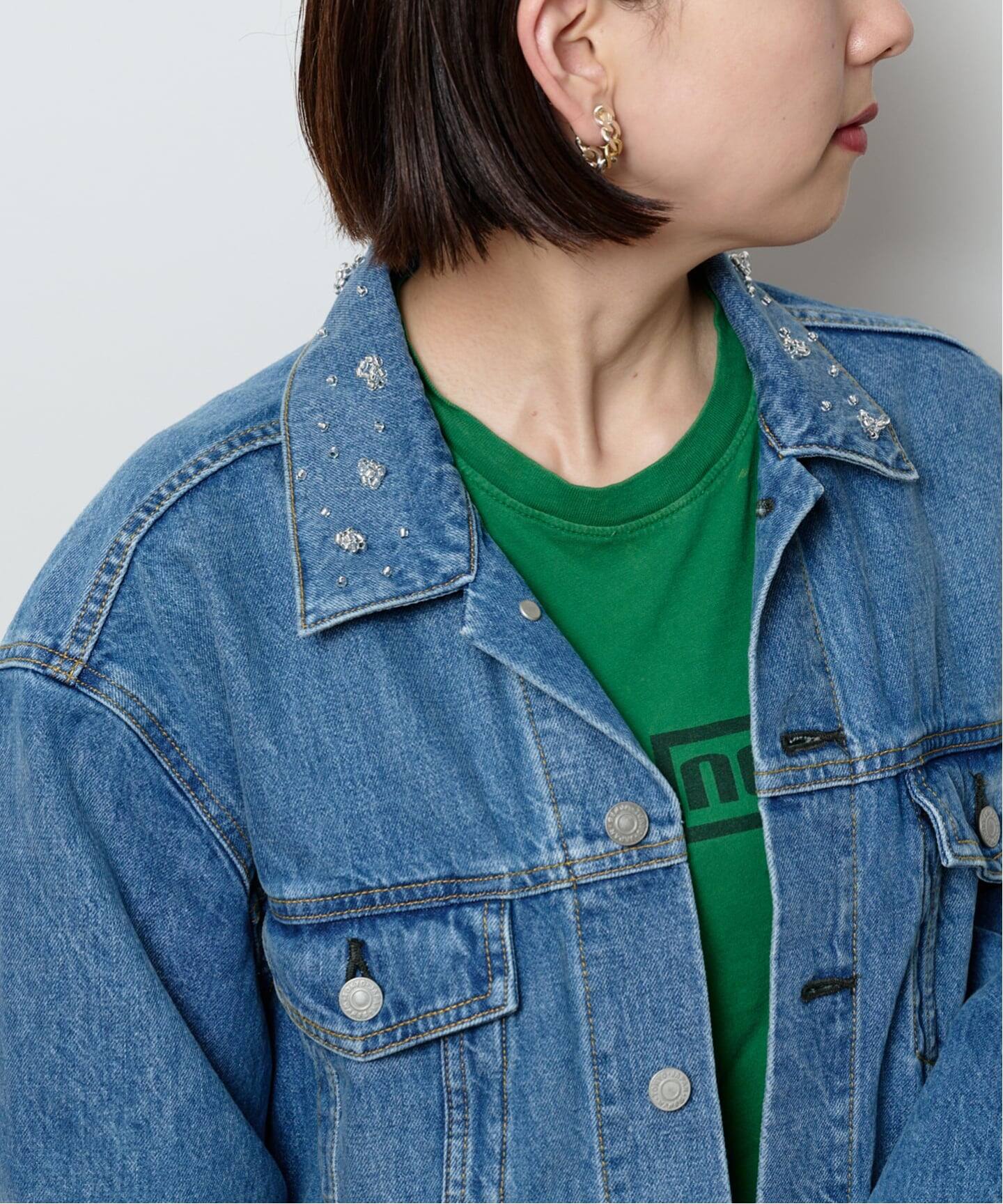 予約》ビーズカラーデニムジャケット（デニムジャケット）｜Bonum