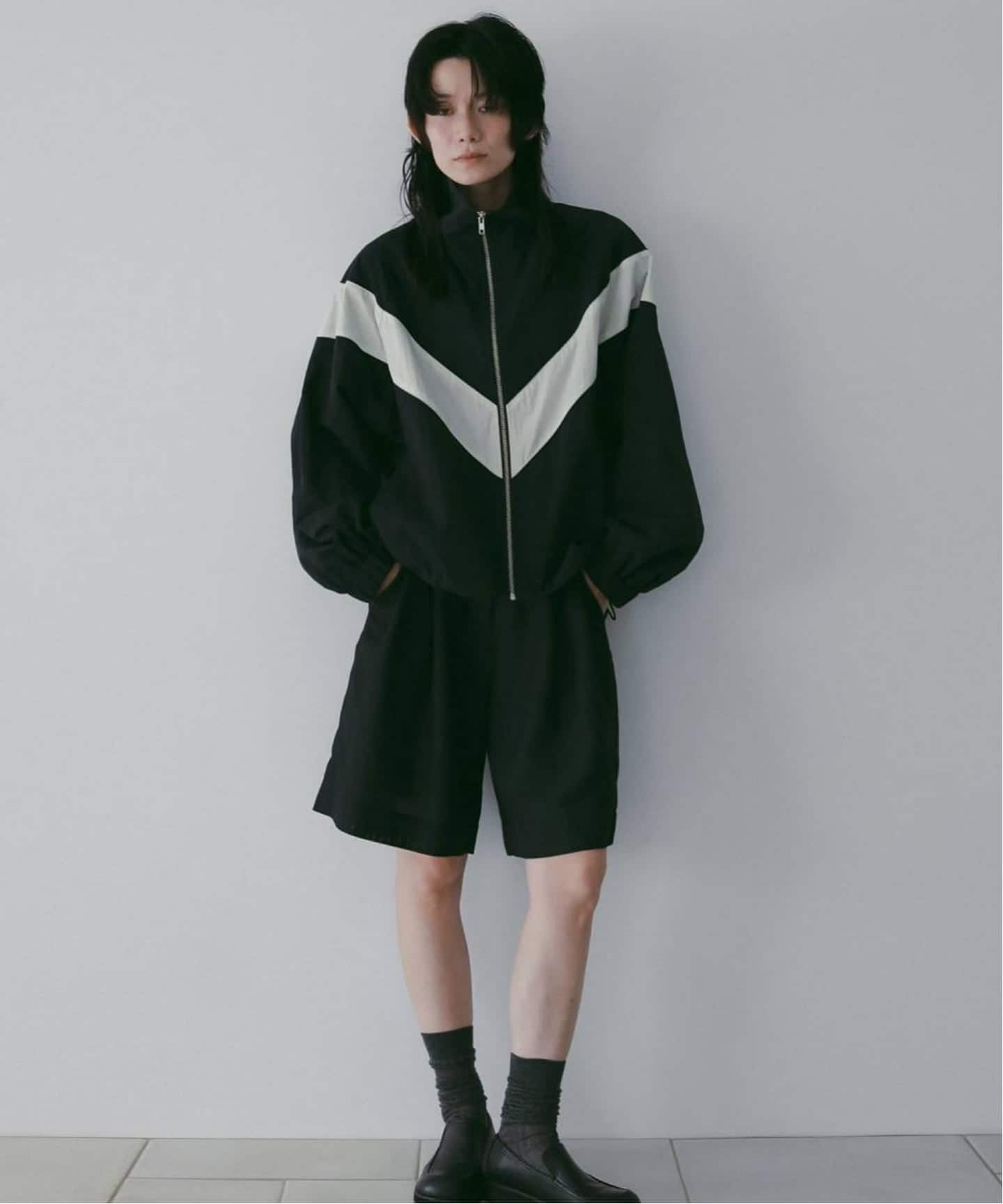 anuke nylon track blouson チャコール anuke Nylon Track Blouson（ナイロンジャケット）｜BOICE FROM