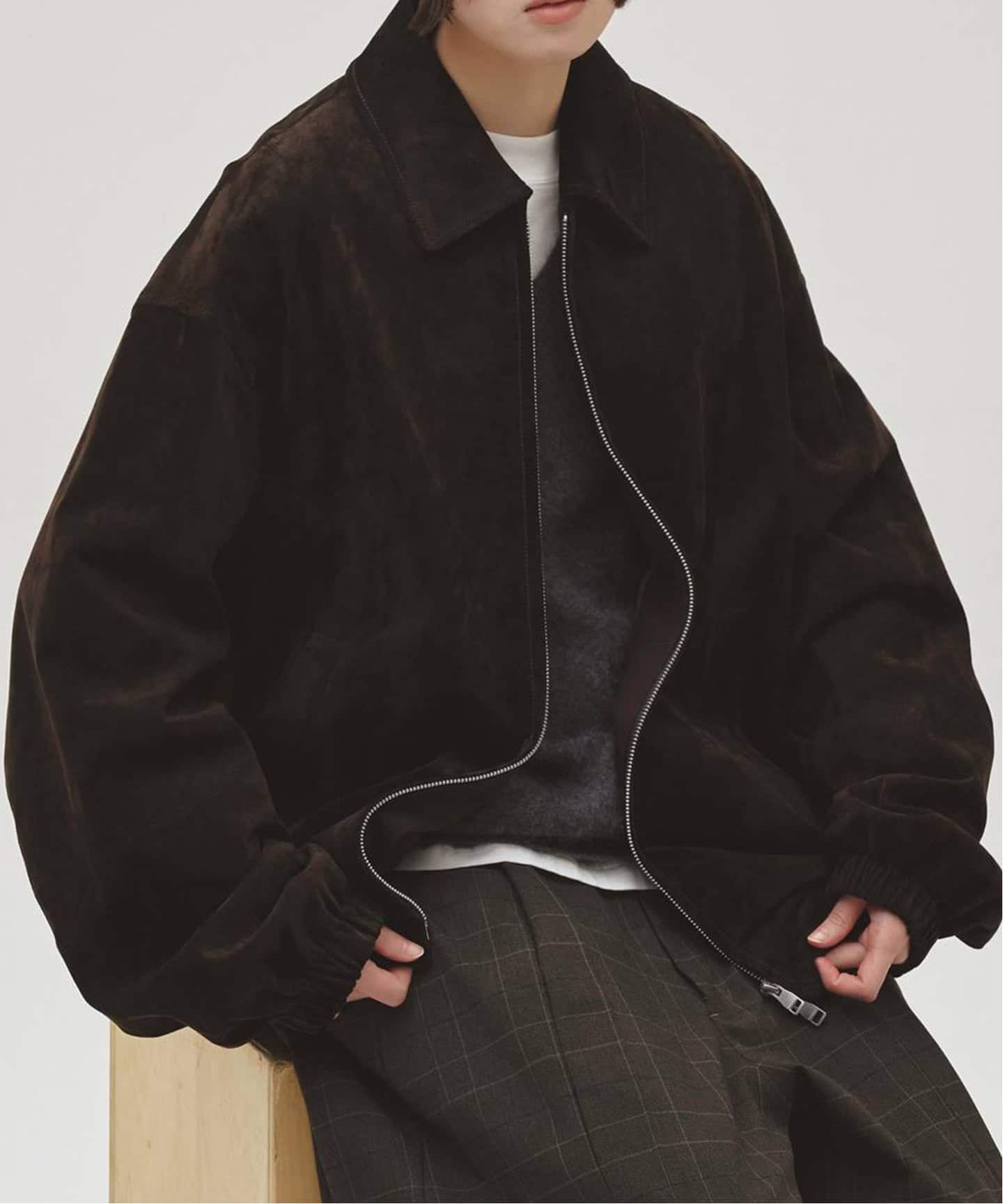 予約》TODAYFUL Suede Zip Blouson（レザージャケット）｜BOICE FROM