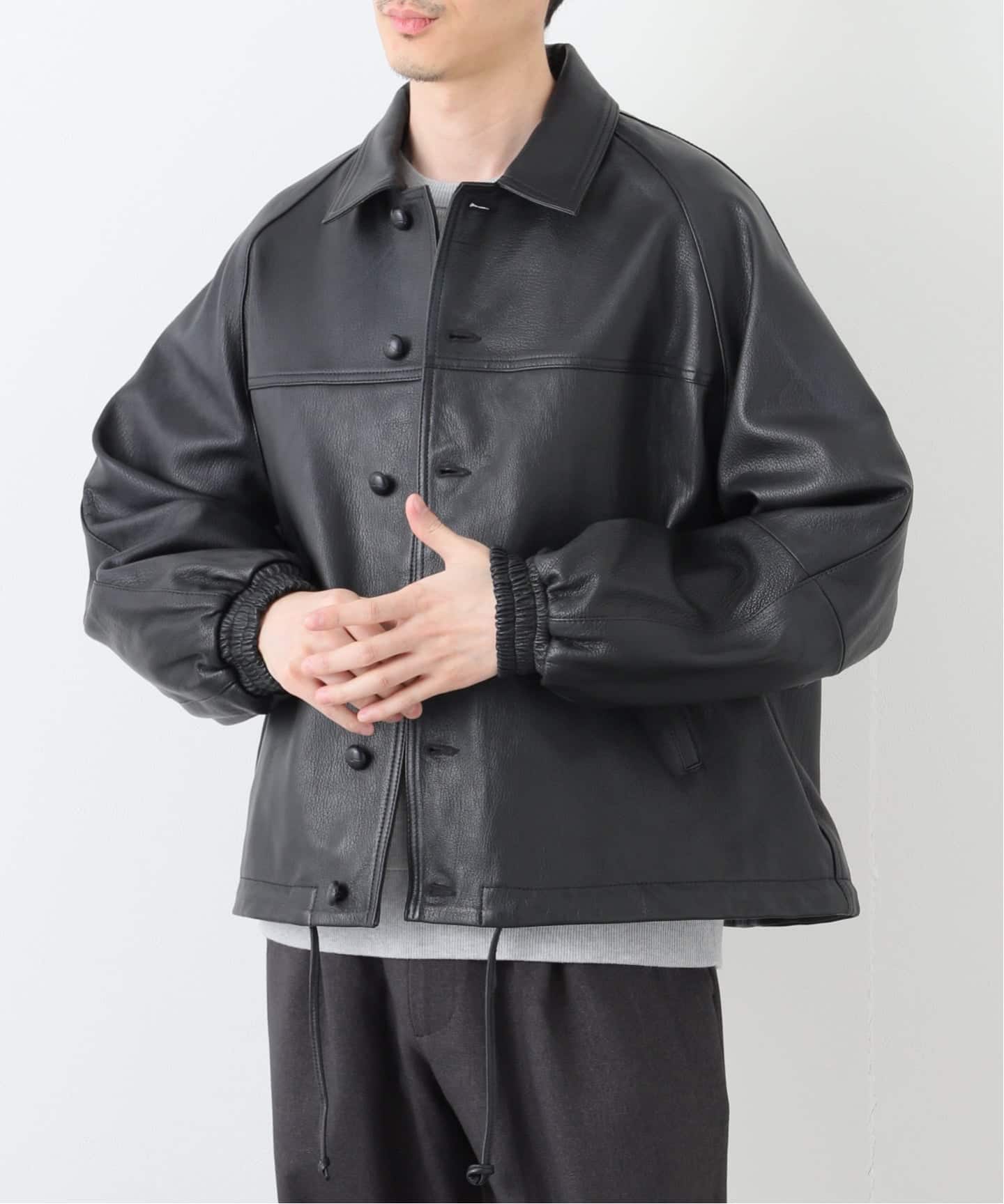 CCU x refomed BLOUSON レザーワークジャケット REFOMED CCU LEATHER FORMAN JACKET（レザージャケット）｜BOICE FROM