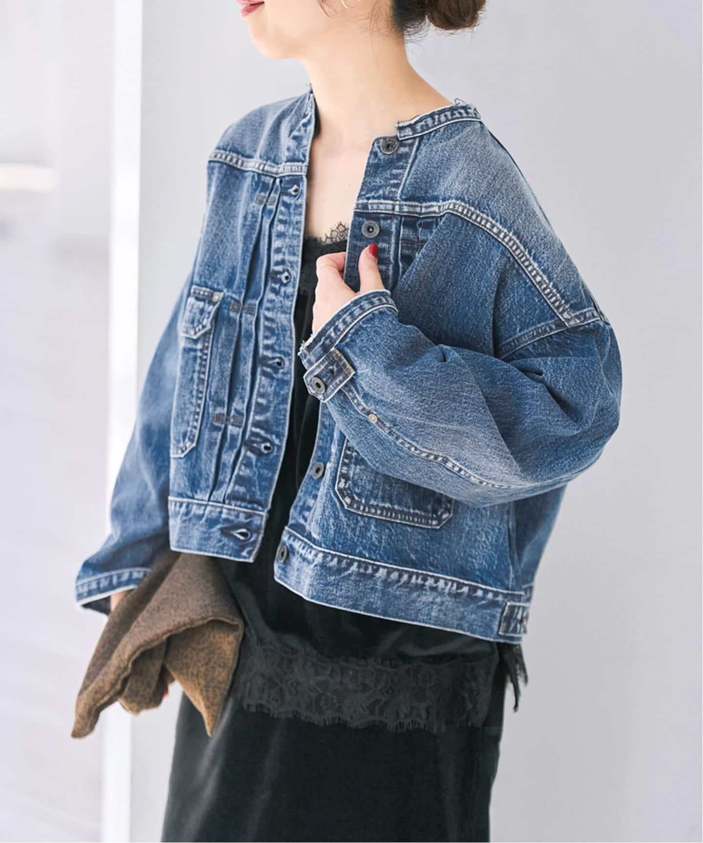 spick & span 5 1/2 デニムジャケット 日本製 WEB限定 / 予約》5 1/2 2ND-LINE CROP ジャケット（デニムジャケット