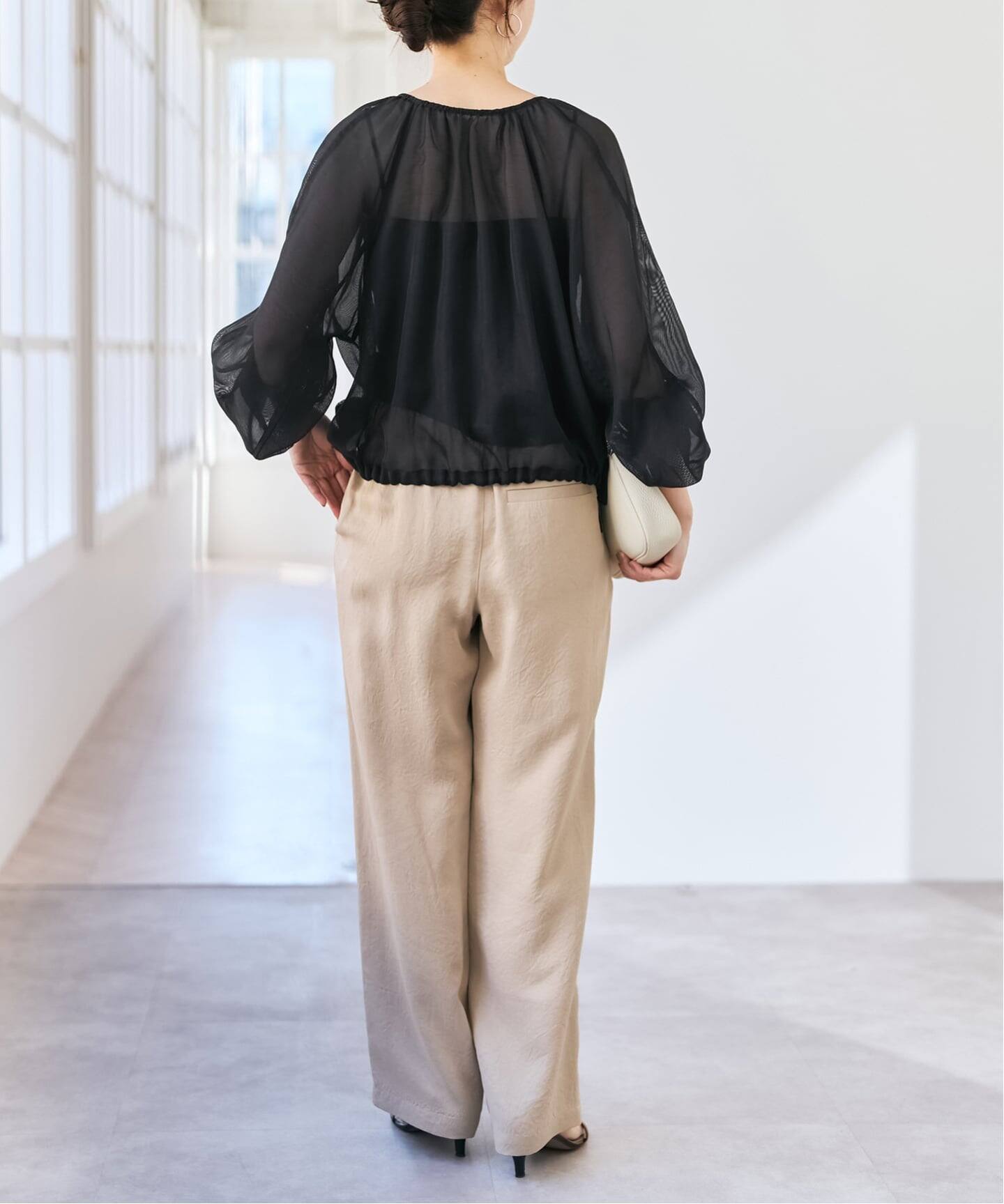 【2026】spick and span メッシュギャザーブルゾン　春秋　シアー メッシュギャザーブルゾン（その他ブルゾン／アウター）｜Spick & Span