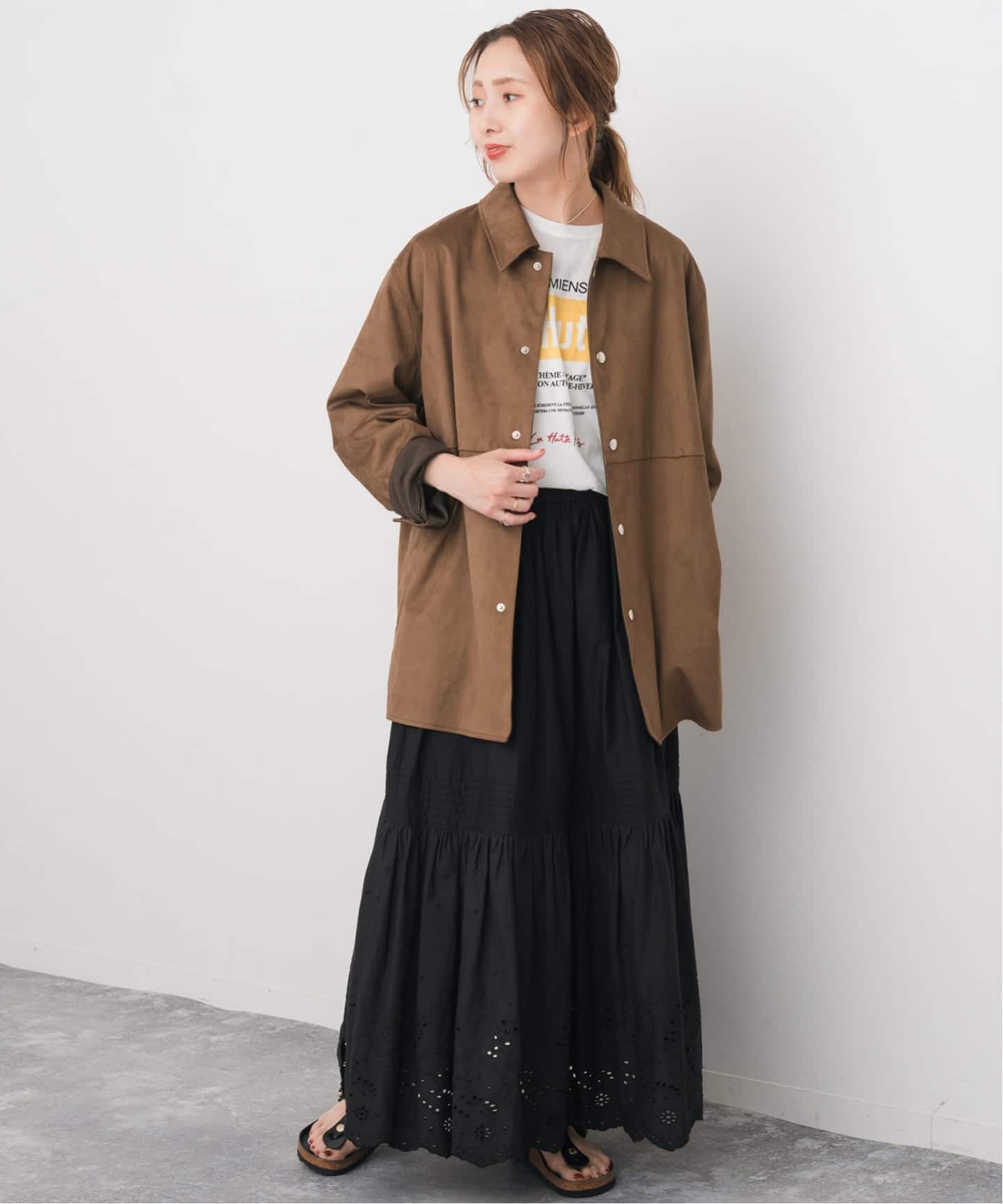 spick＆spanフェイクスエードオープンカラージャケット36サイズ 追加》フェイクスエードオープンカラージャケット（その他アウター