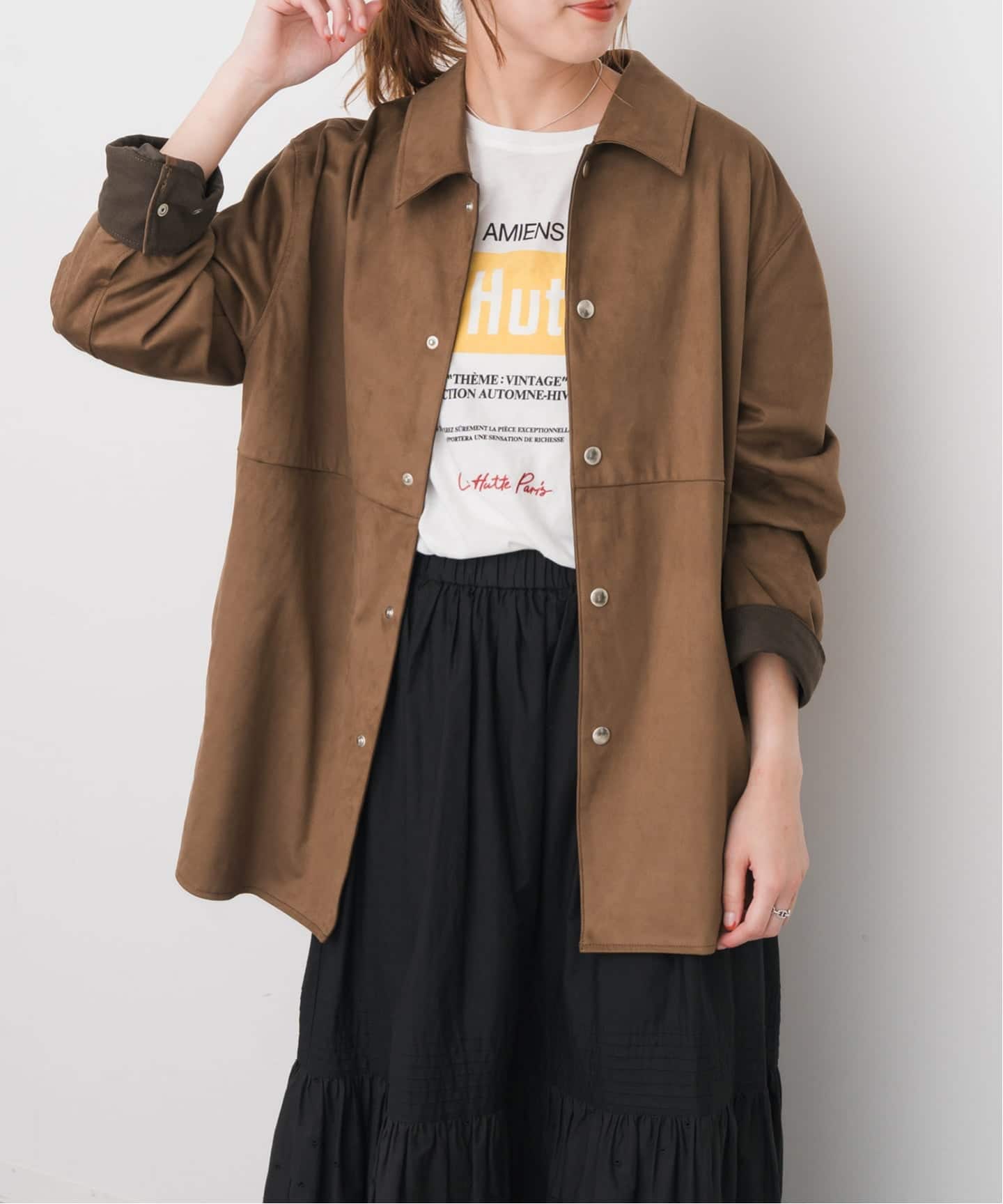 追加予約》フェイクスエードオープンカラージャケット（その他ブルゾン