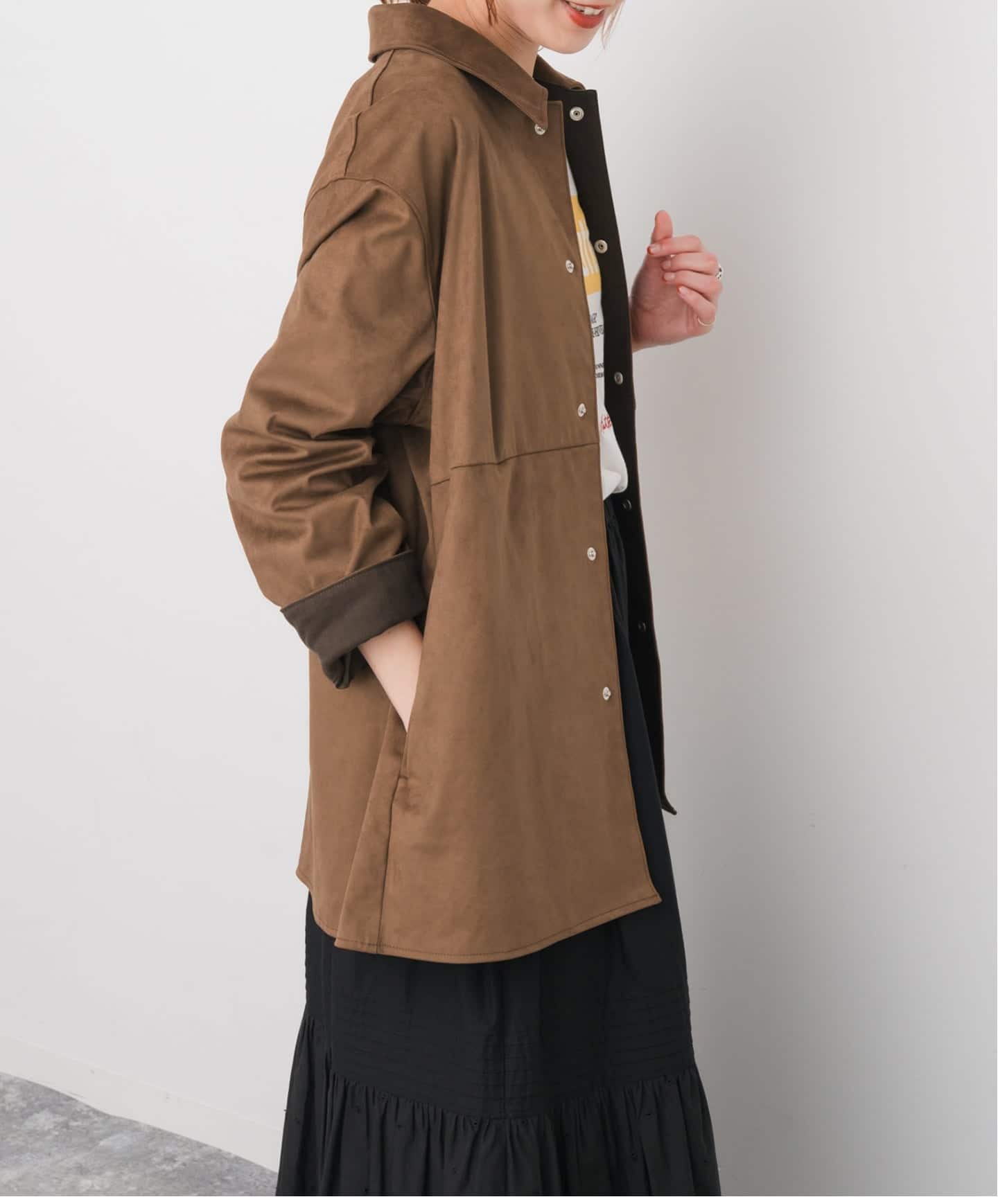 追加予約》フェイクスエードオープンカラージャケット（その他ブルゾン