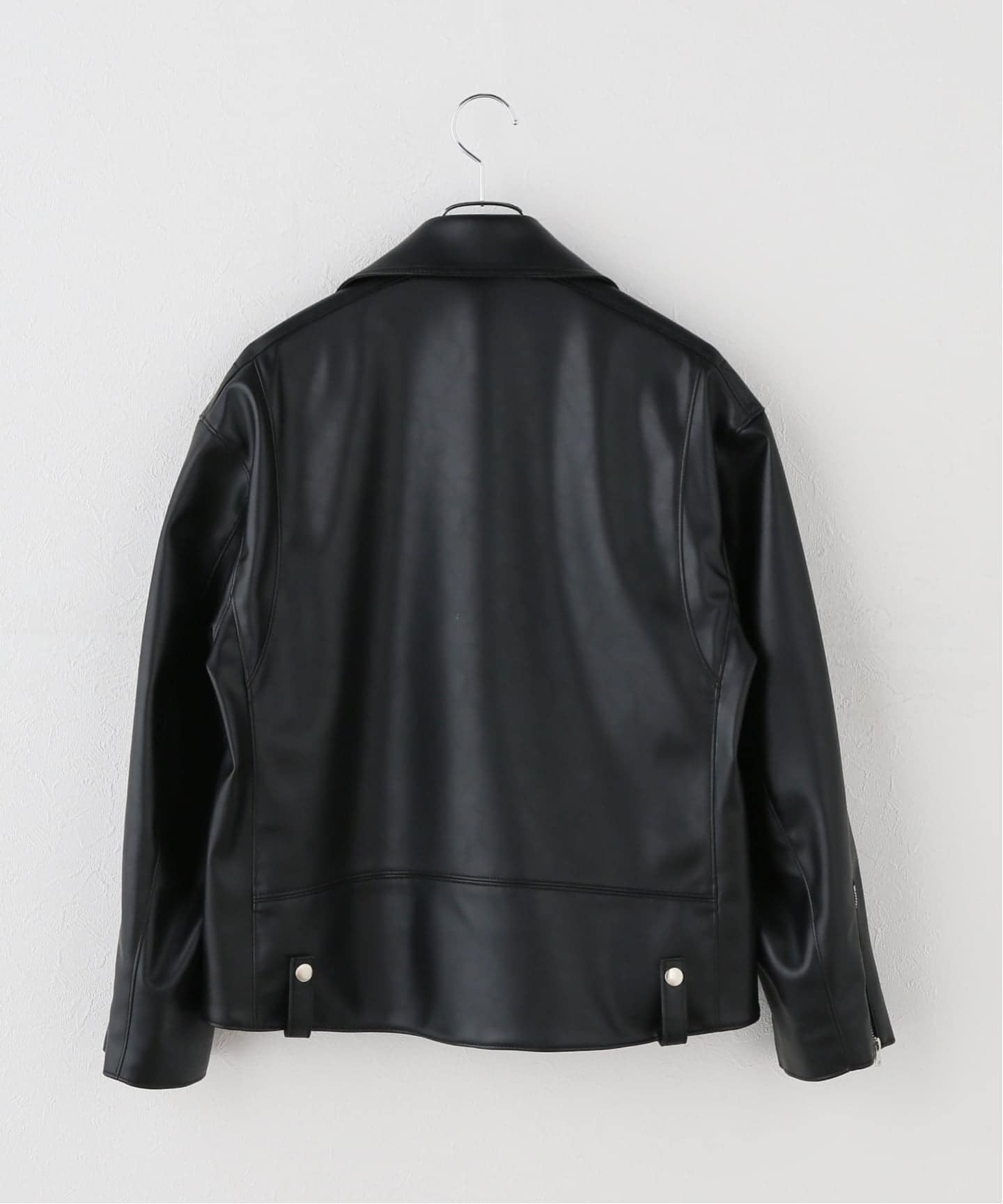 セール　使用感少　ブラックレザー　ライダース　ジャケット　送料込 フェイクレザーライダースジャケット（レザージャケット）｜Spick