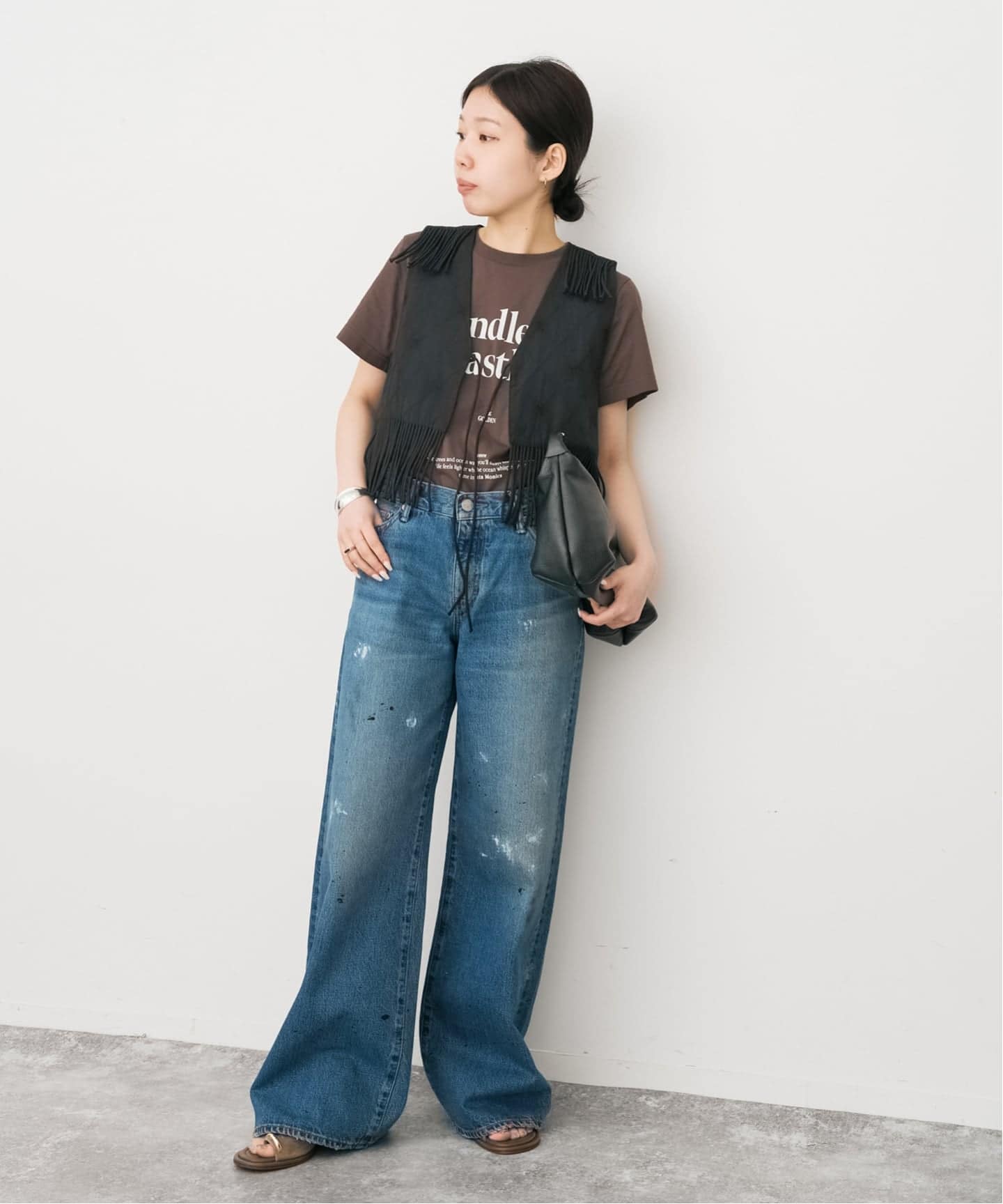 crinkle crinkle crinkle 別注フリンジベスト*（ベスト）｜Spick