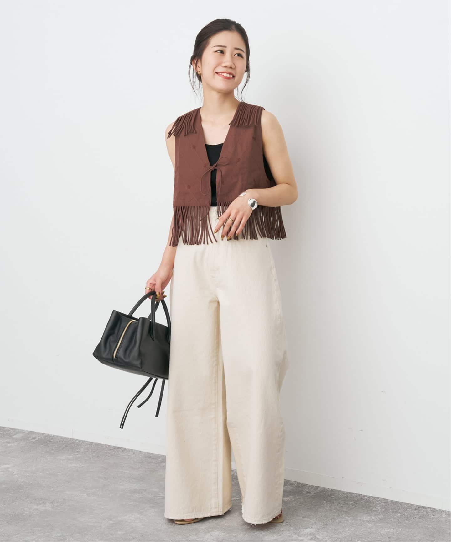 crinkle crinkle crinkle 別注フリンジベスト*（ベスト）｜Spick