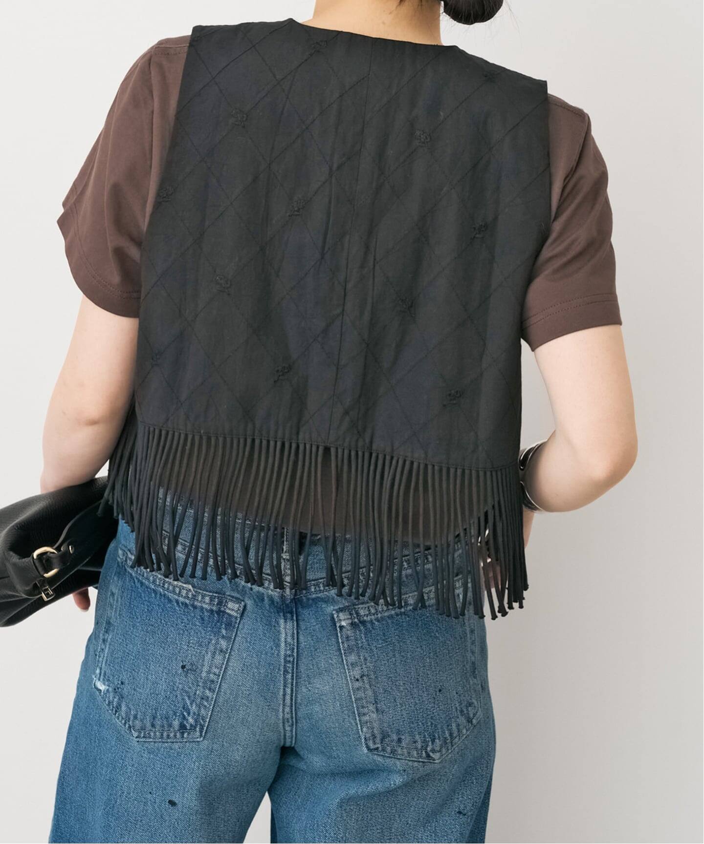 crinkle crinkle crinkle 別注フリンジベスト*（ベスト）｜Spick