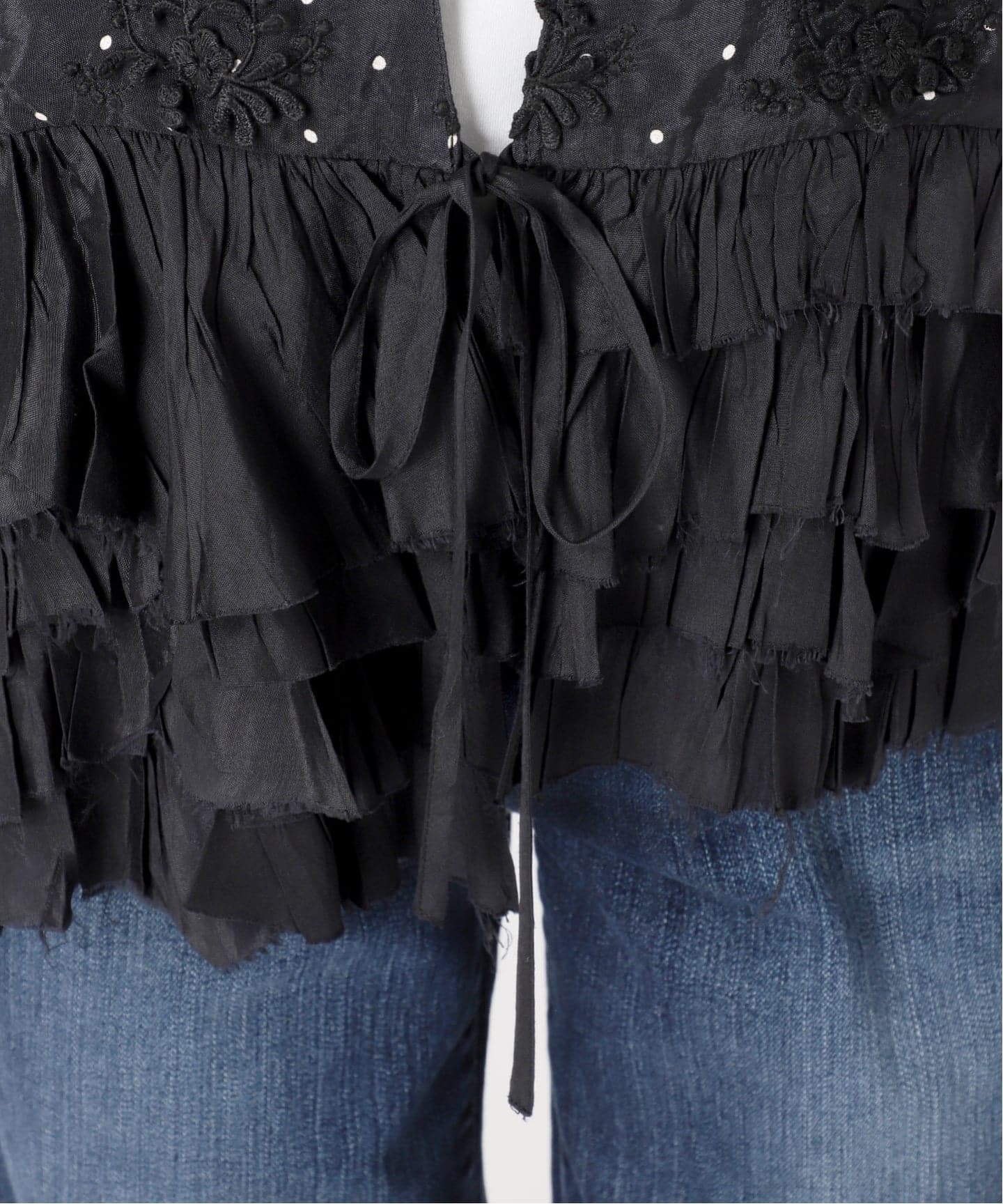 別注》crinkle crinkle crinkle Frill rayon shantung vest*（ベスト