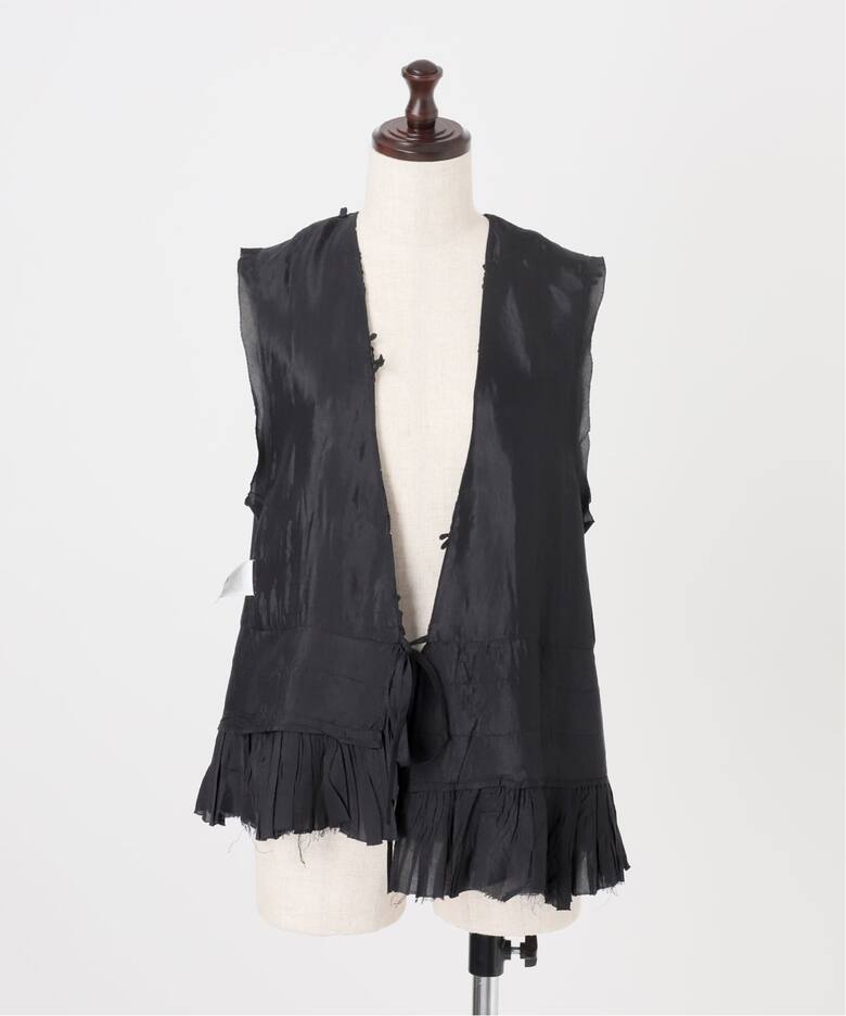 別注》crinkle crinkle crinkle Frill rayon shantung vest*（ベスト 